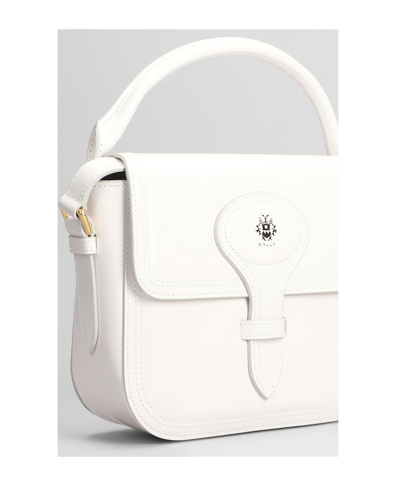 Bally Beckett Flap S Shoulder Bag In White Leather - white