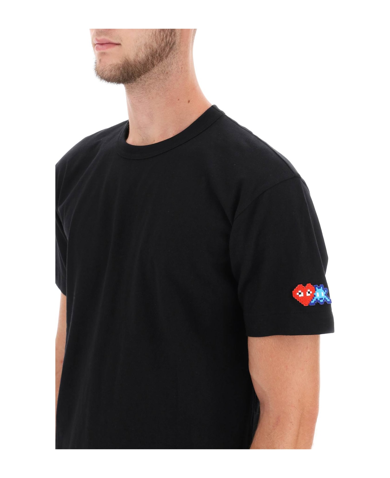 Comme des Garçons Play T-shirt With Pixel Patch - BLACK シャツ