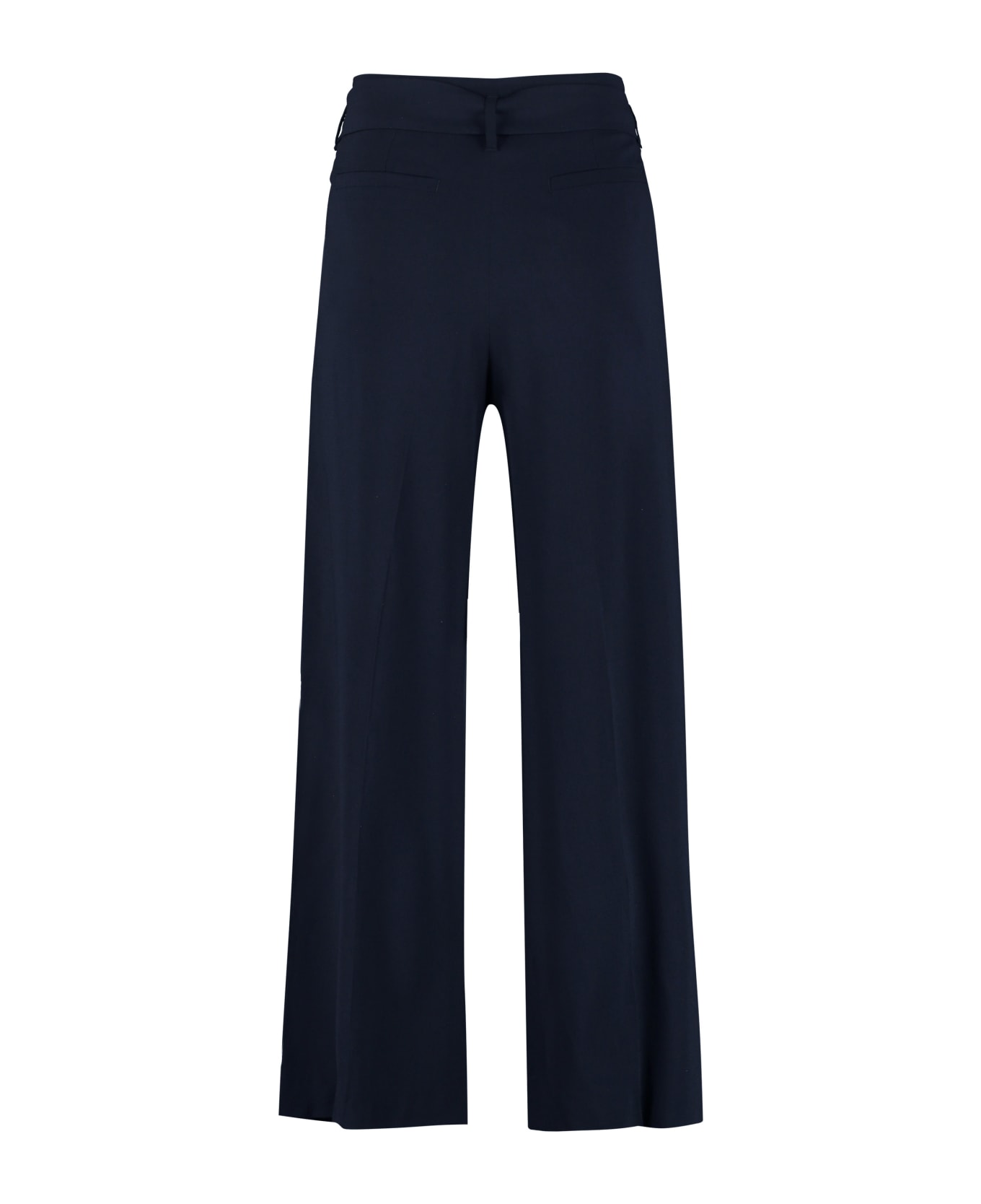 Max Mara Kartal Belted Cropped Trousers - blue
