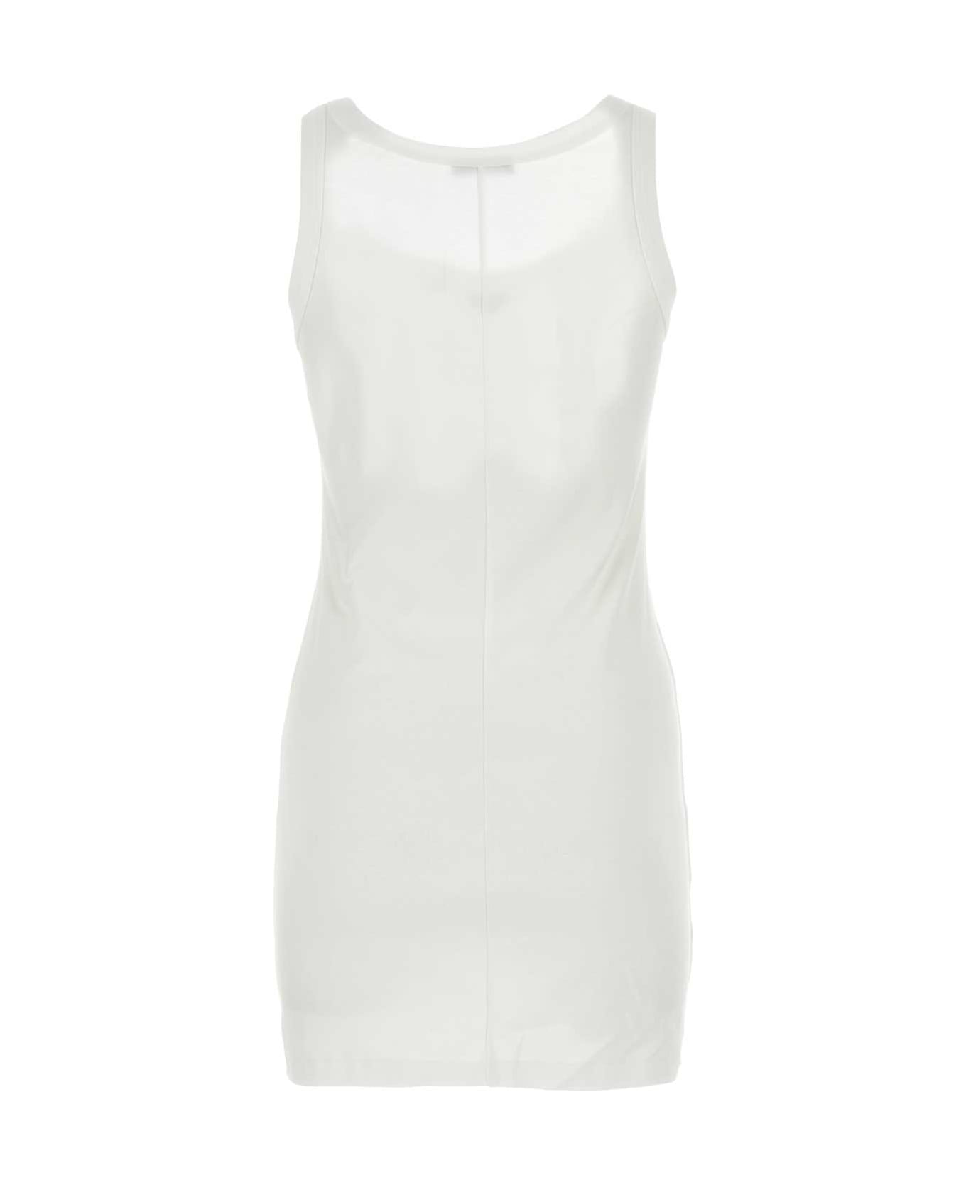 Prada White Cotton Mini Dress - BIANCO