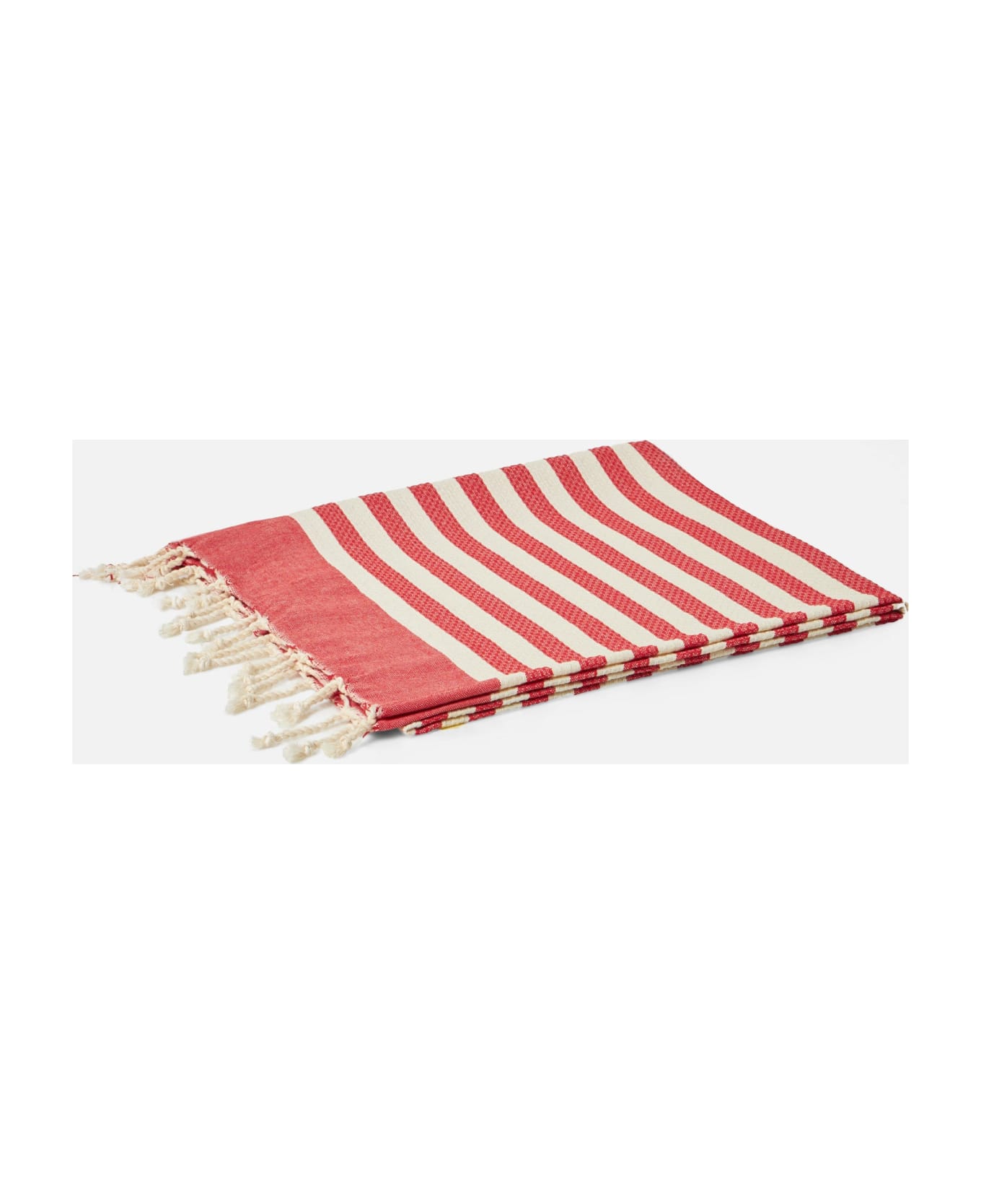 MC2 Saint Barth Fouta Classic Honeycomb With Striped - RED