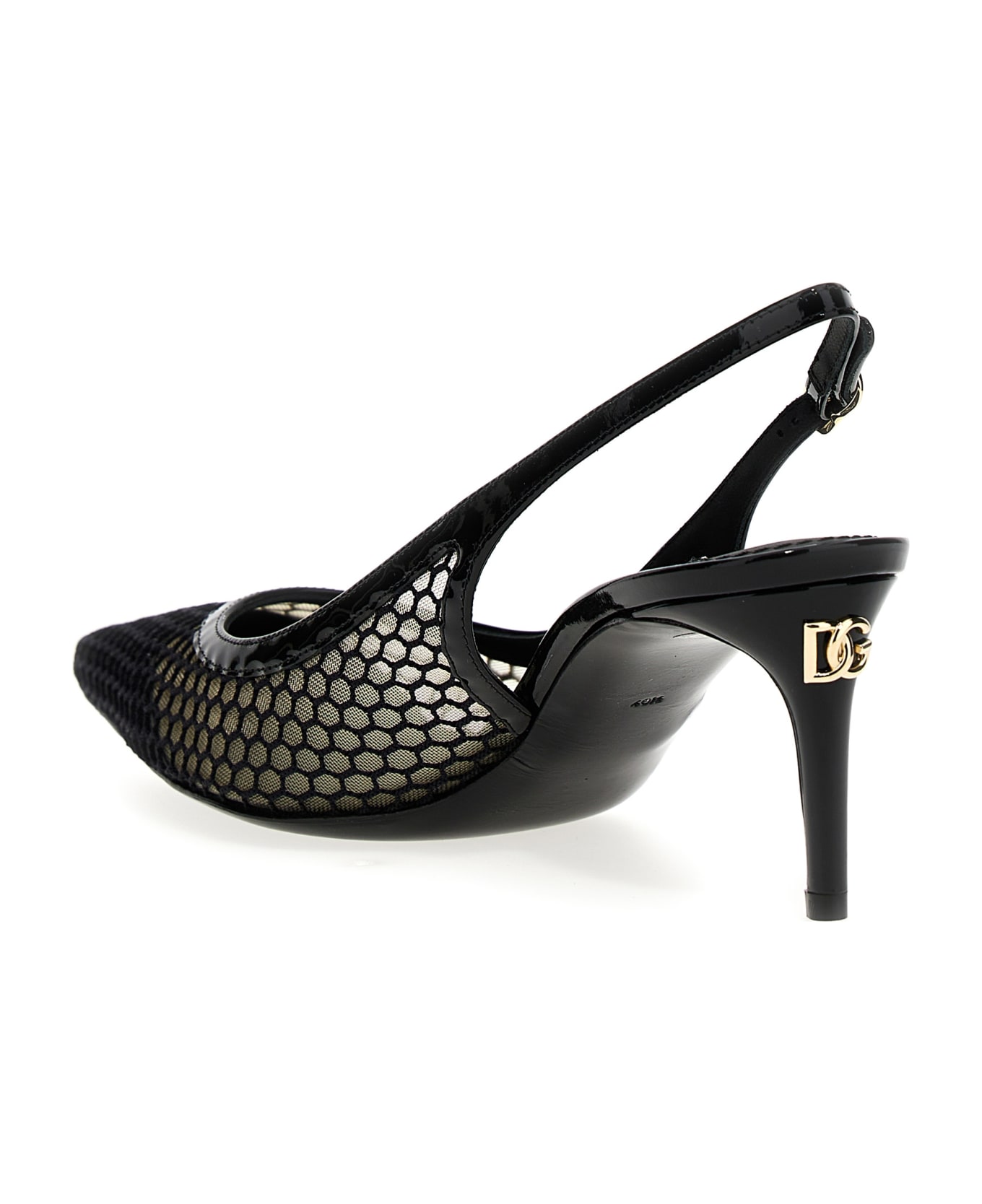 Dolce & Gabbana Mesh Slingback Pumps - black