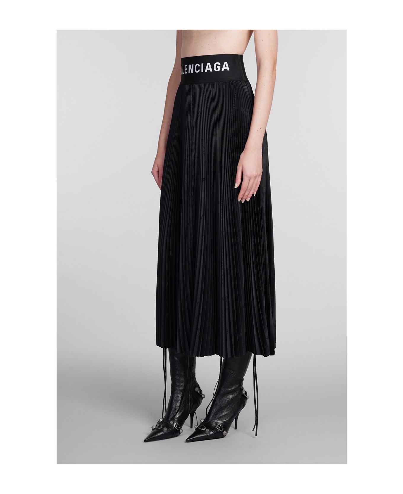 Balenciaga Skirt In Black Polyester - black