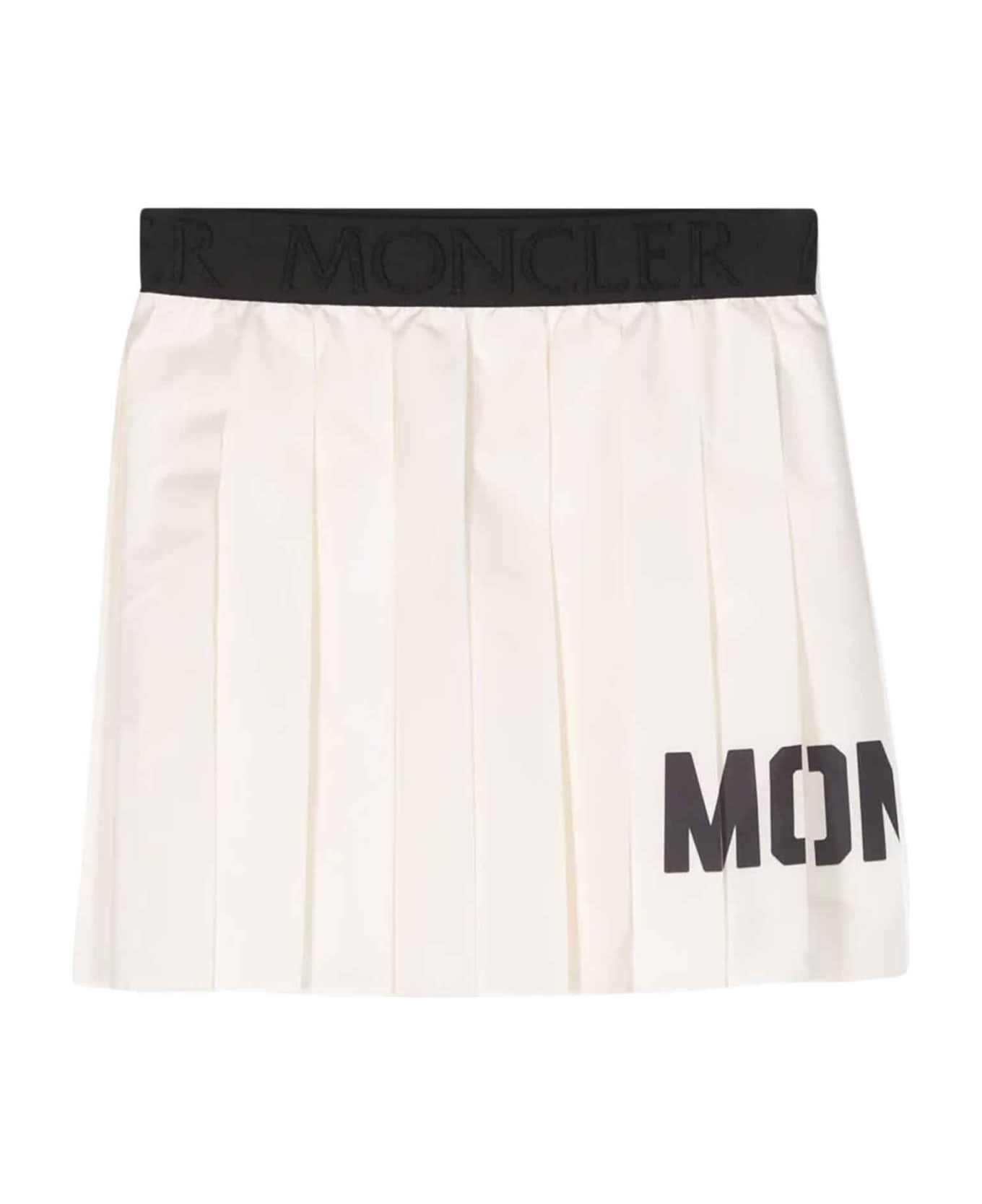 Moncler White Skirt Girl - Bianco ボトムス