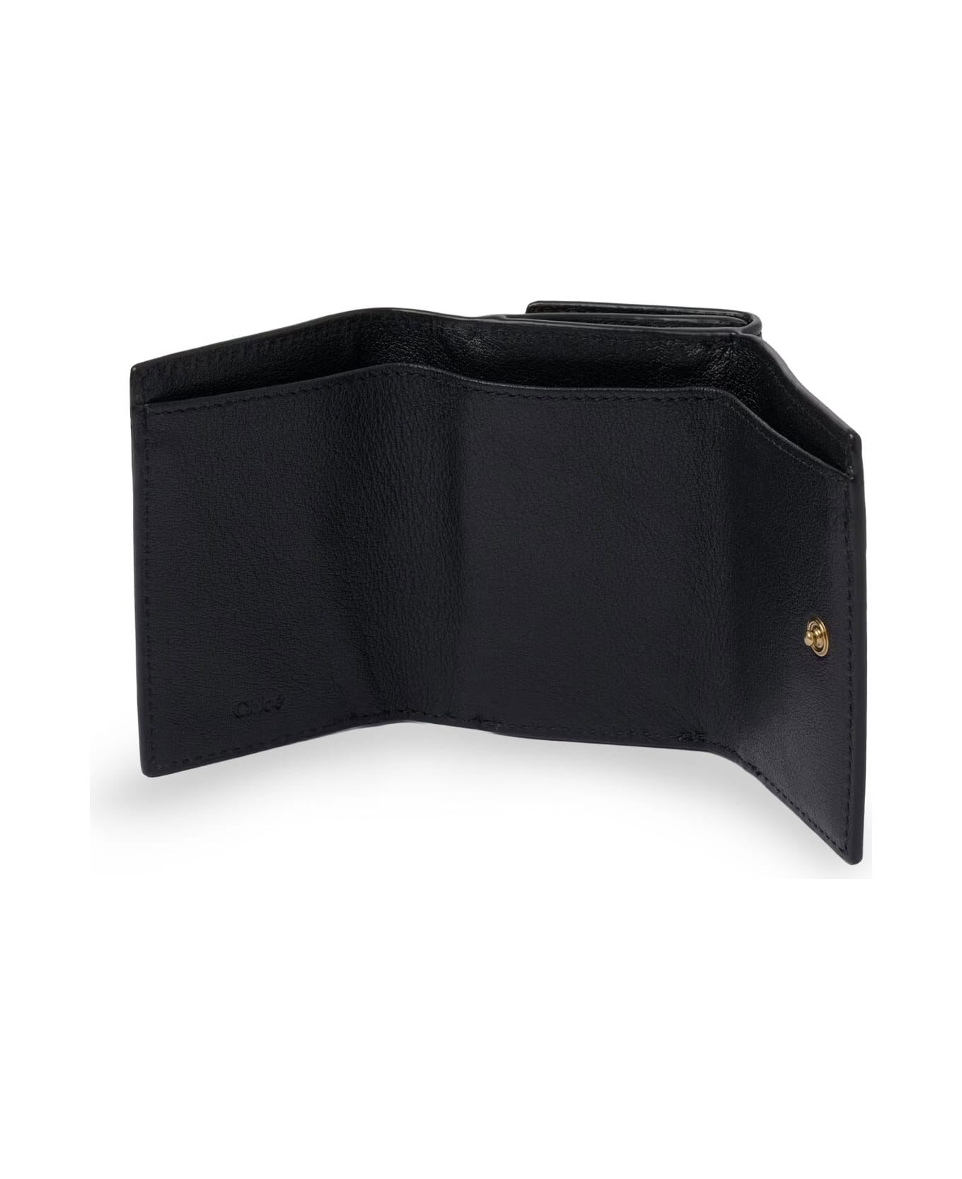 Chloé Paddington Trifold Leather Wallet - Black