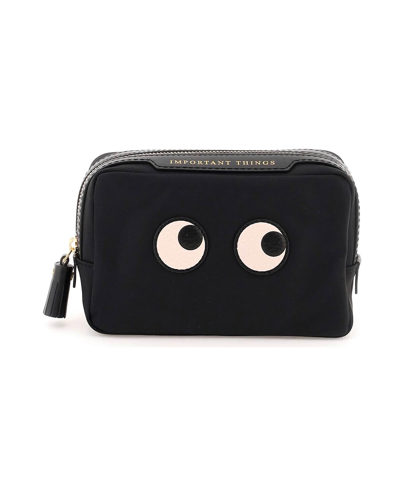 Anya Hindmarch Important Things Eyes Pouch - BLACK (Black)