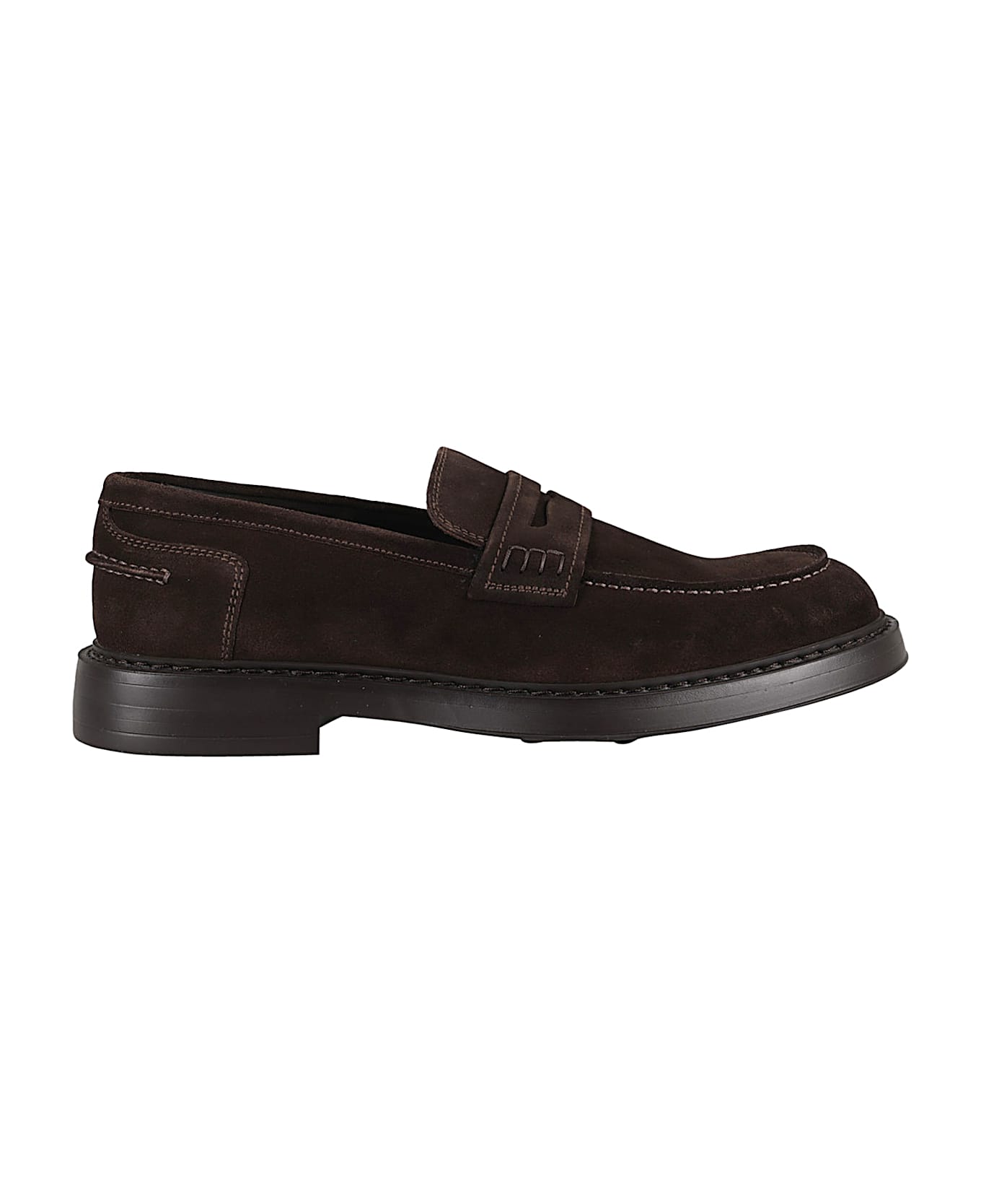 Doucal
s Suede Leather Loafers - Brown