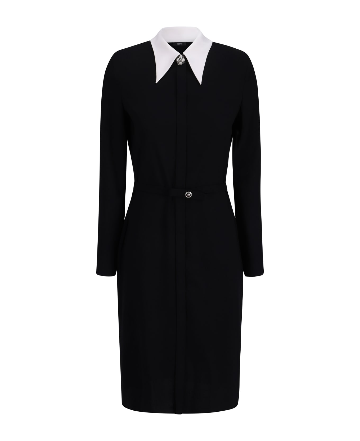 Versace Dress Responsible Viscose Sable Stretch - Black