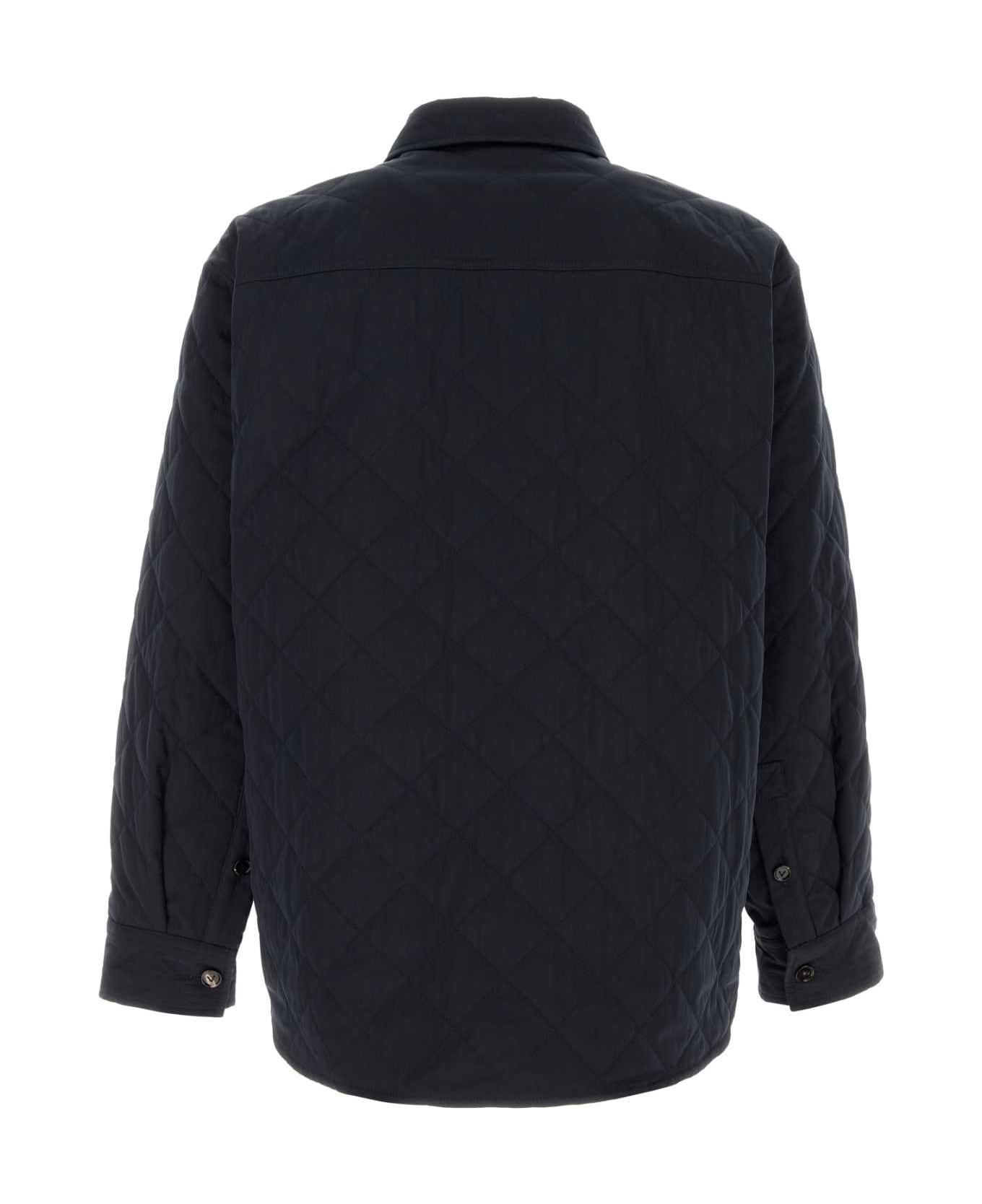 Bottega Veneta Midnight Blue Cotton Blend Jacket - MIDNIGHTBLUE