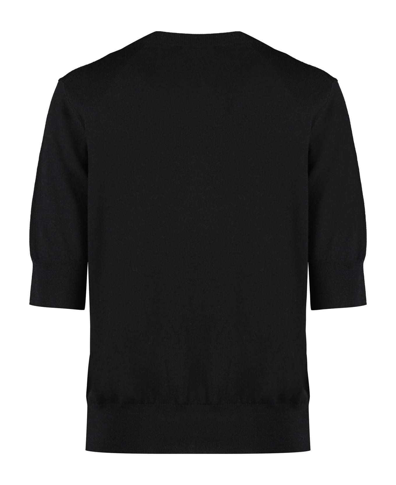 Parosh Short Sleeve Sweater - black ニットウェア