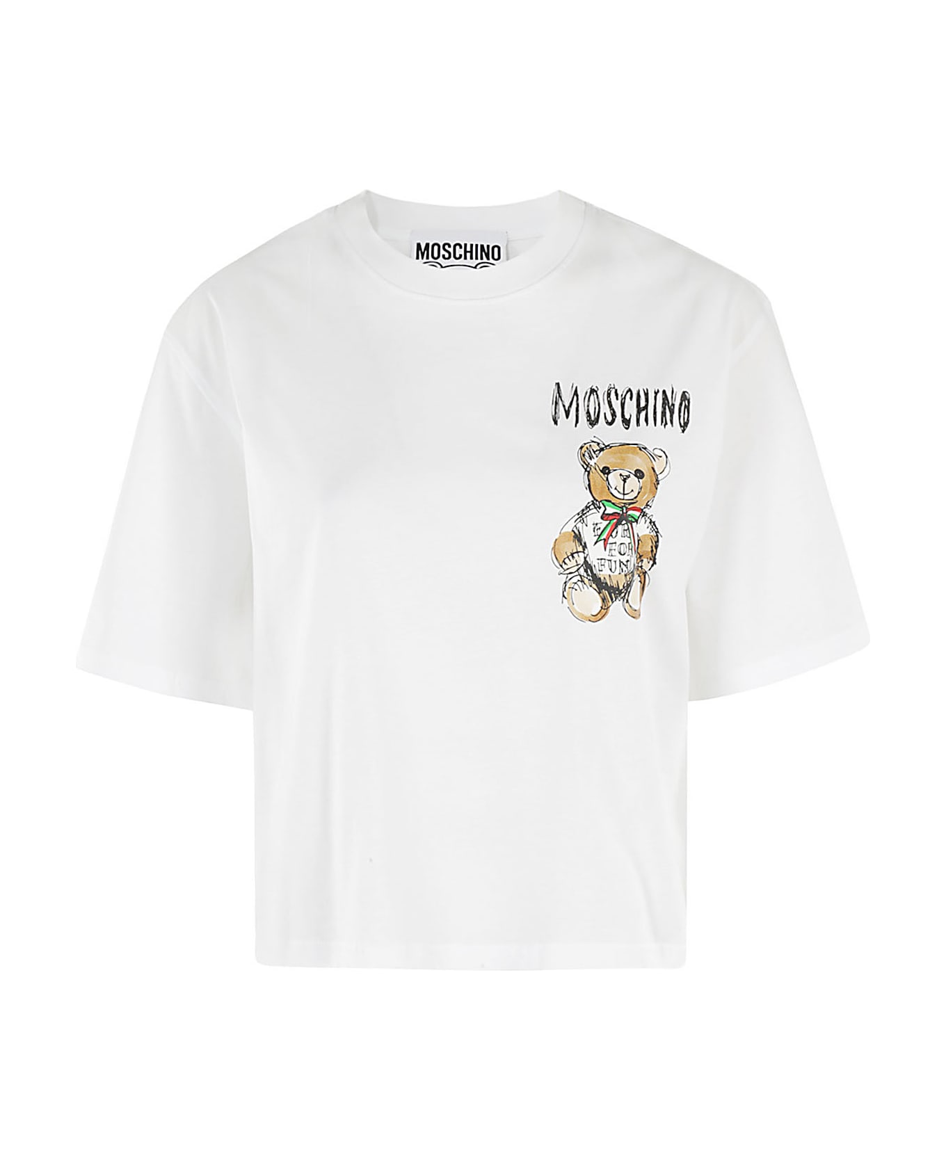 Moschino Jersey - Fantasia Bianco Tシャツ