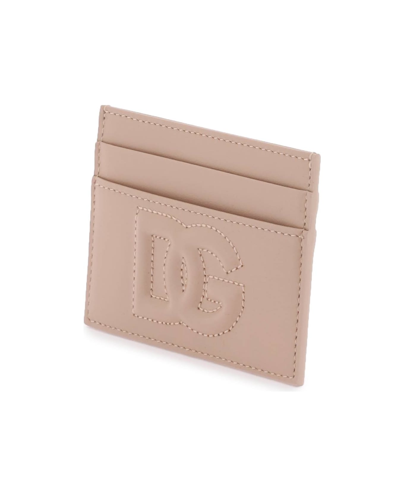 dolce gabbana logo intarsia miniskirt Logo Detail Leather Card Holder - CIPRIA (Pink)