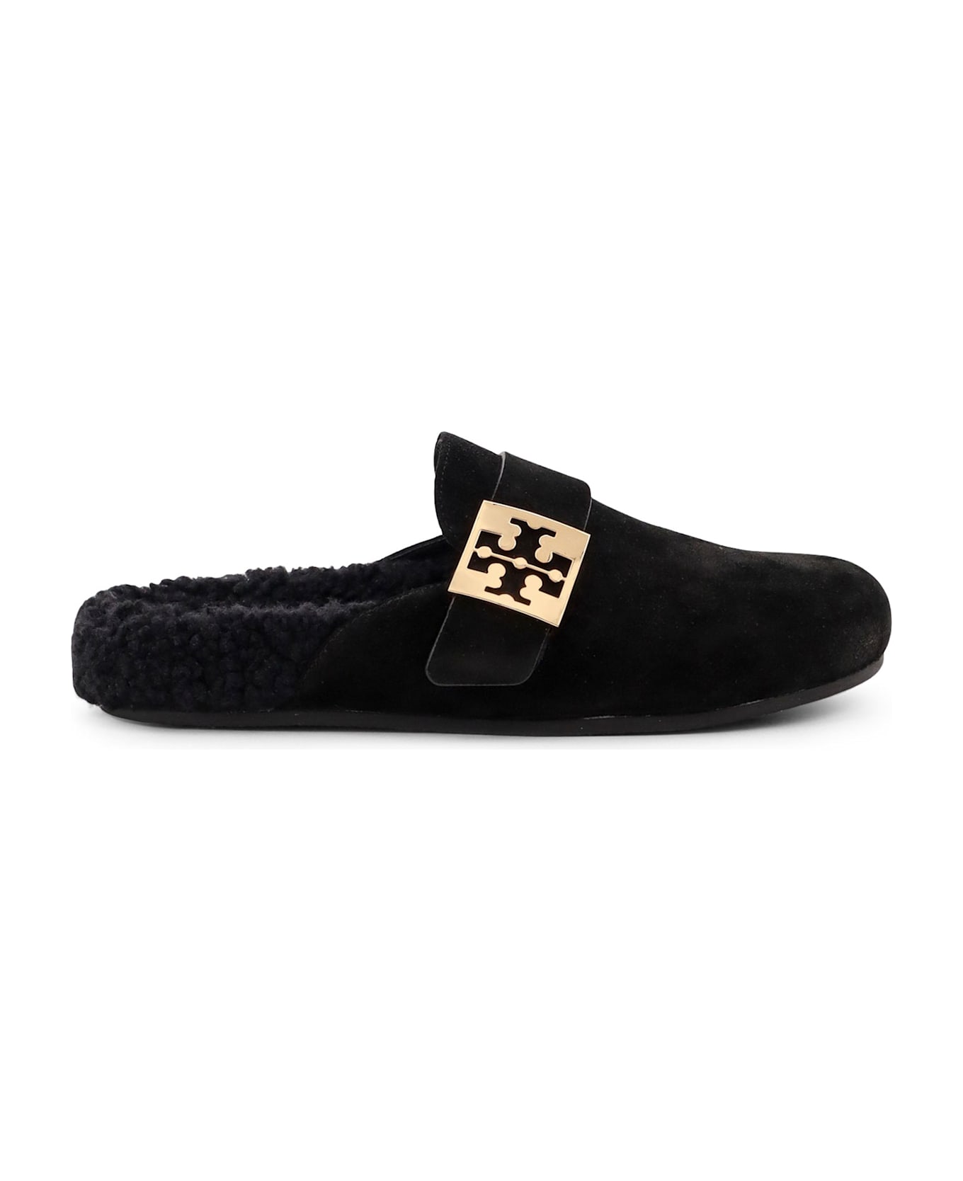Tory Burch Suede Mule - Black