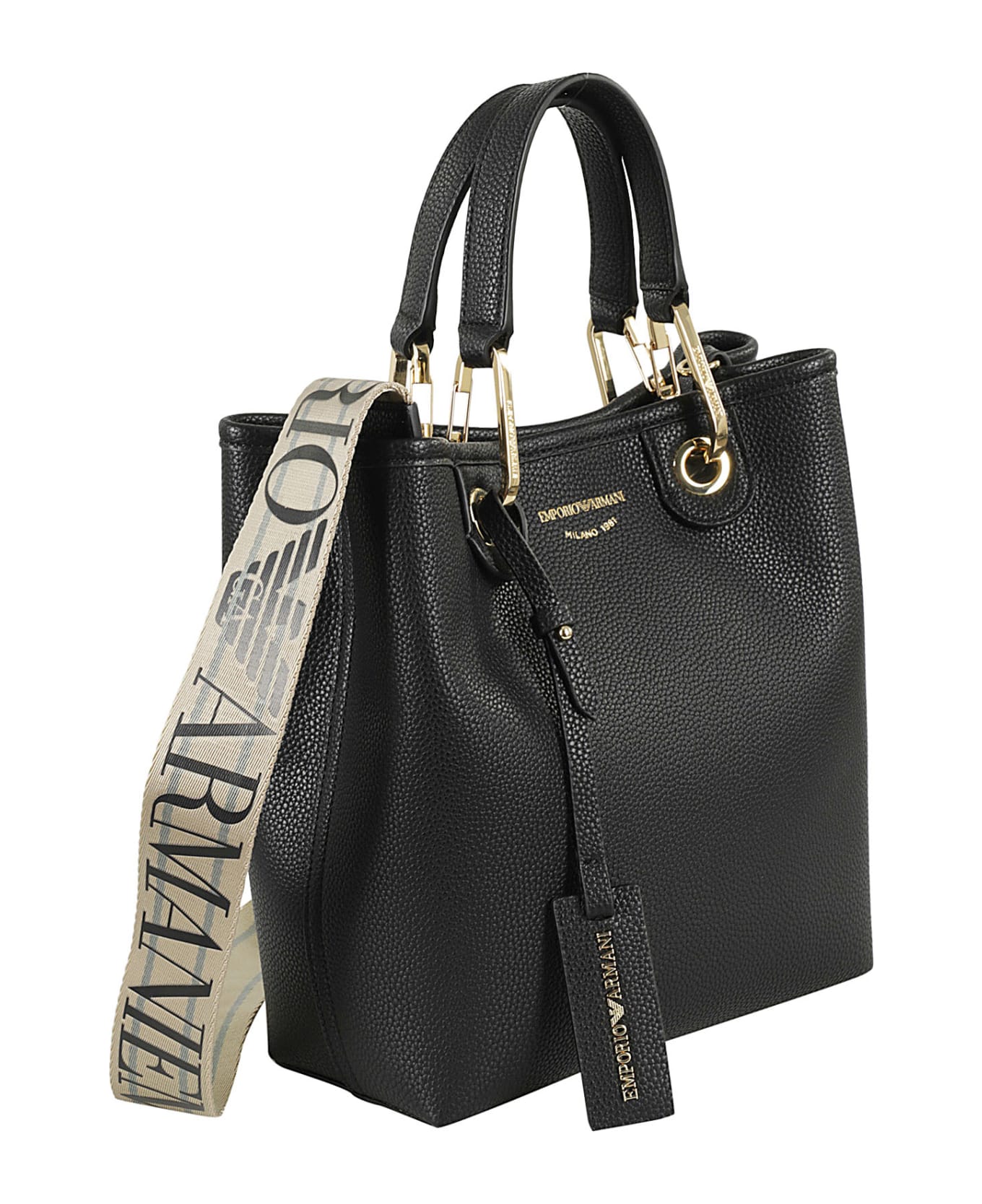 Emporio Armani Shopping Bag - Black Silver
