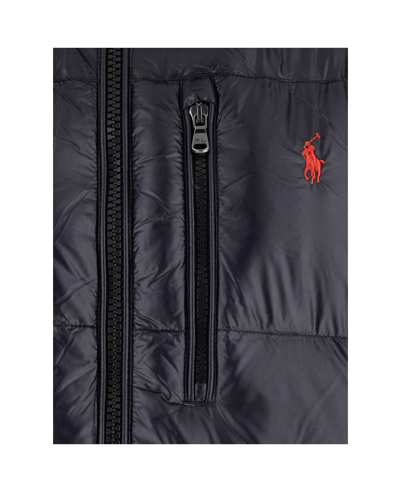 Polo Ralph Lauren Black Nylon Down Jacket - BLACKGLOSSY
