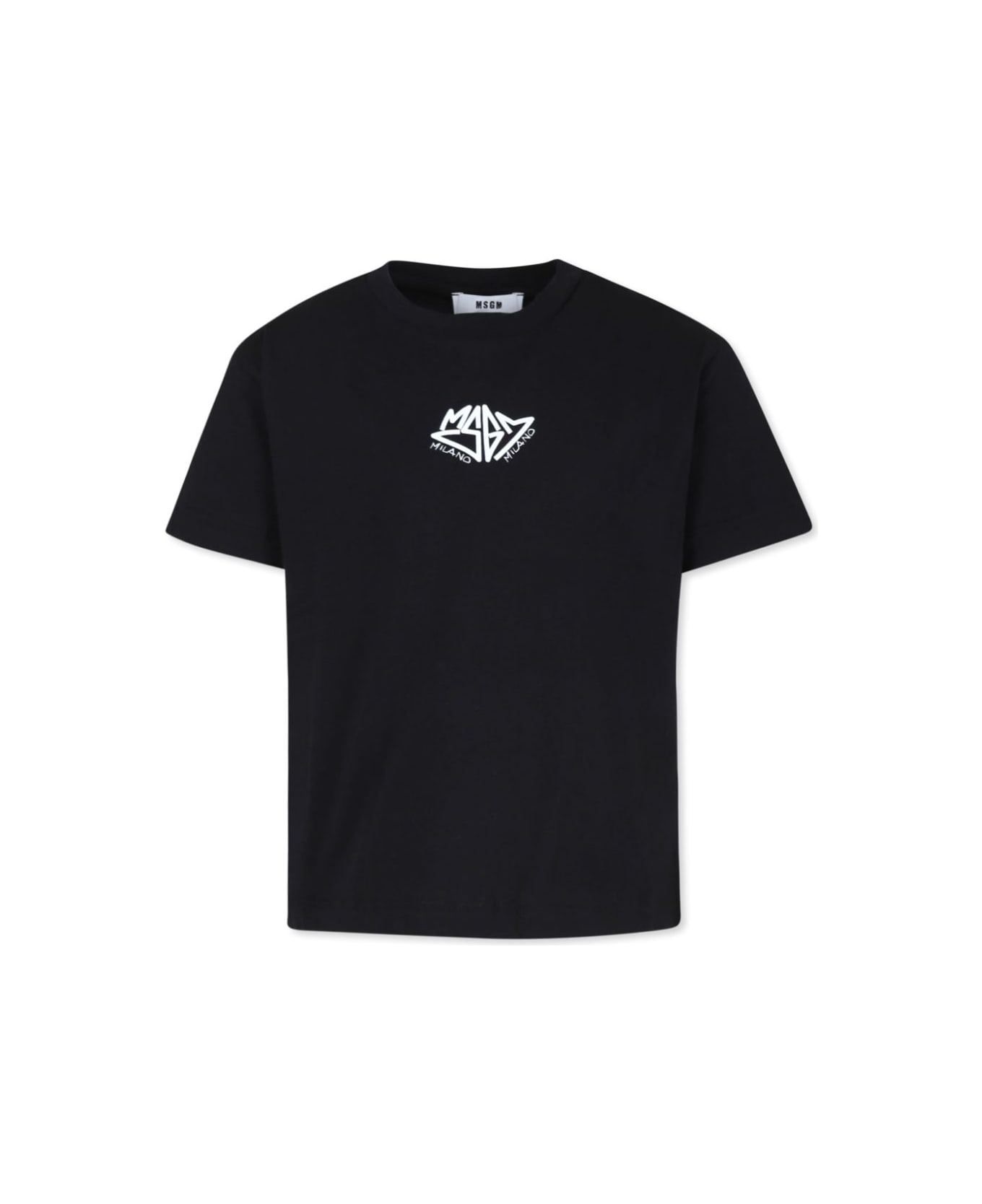 MSGM T-shirt Con Stampa - Black