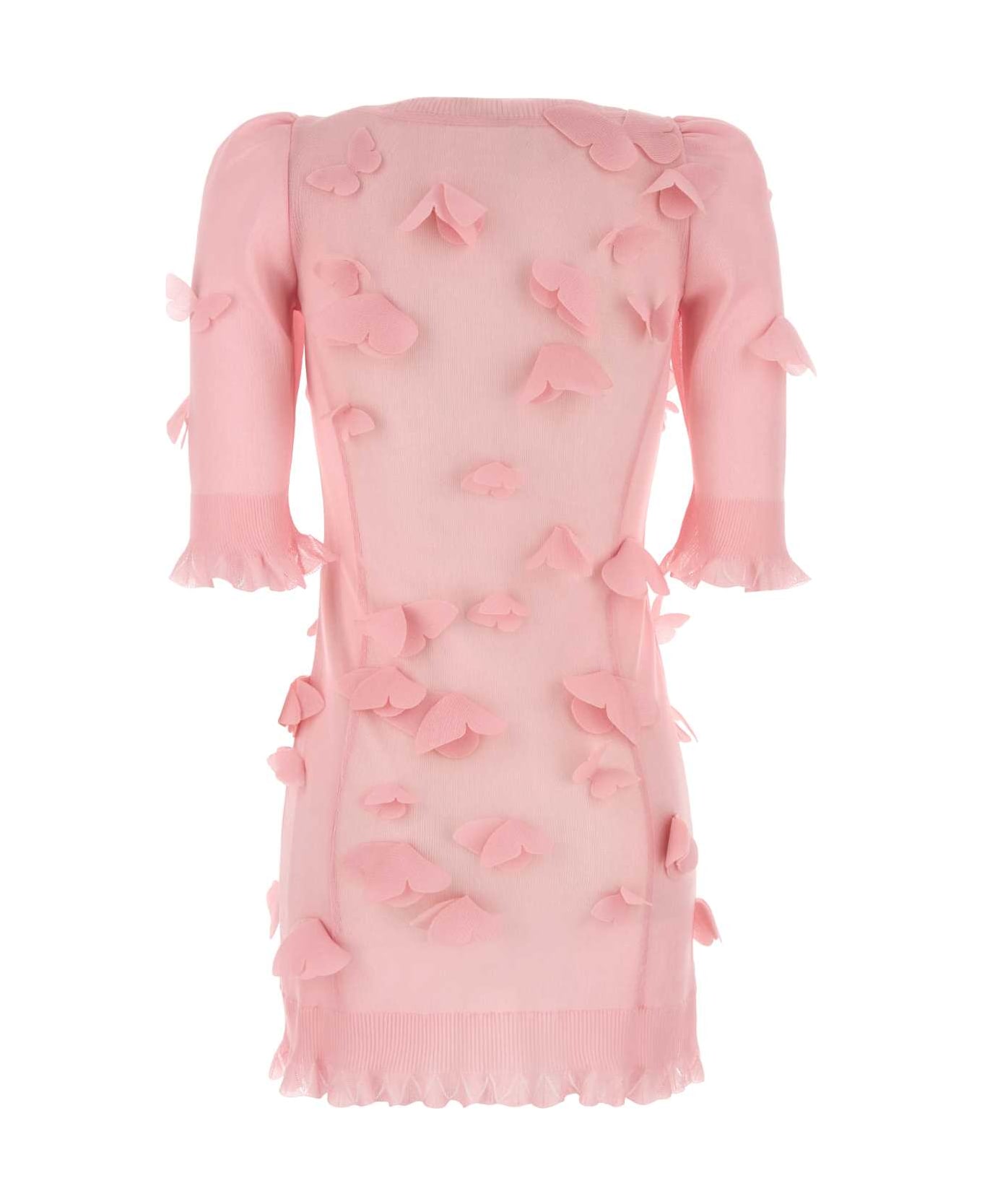 Coperni Pink Knit Mini Dress - PINK