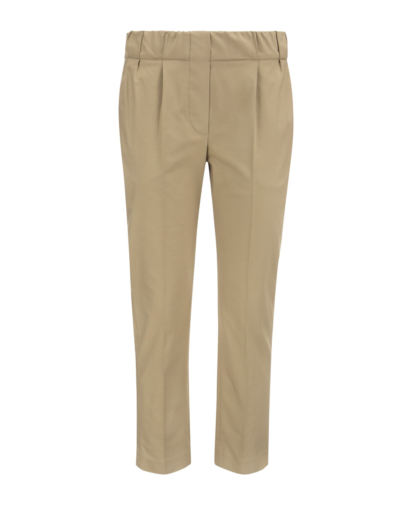 Brunello Cucinelli Tailored Stretch Twill Cotton Jogger Trousers - Hazelnut