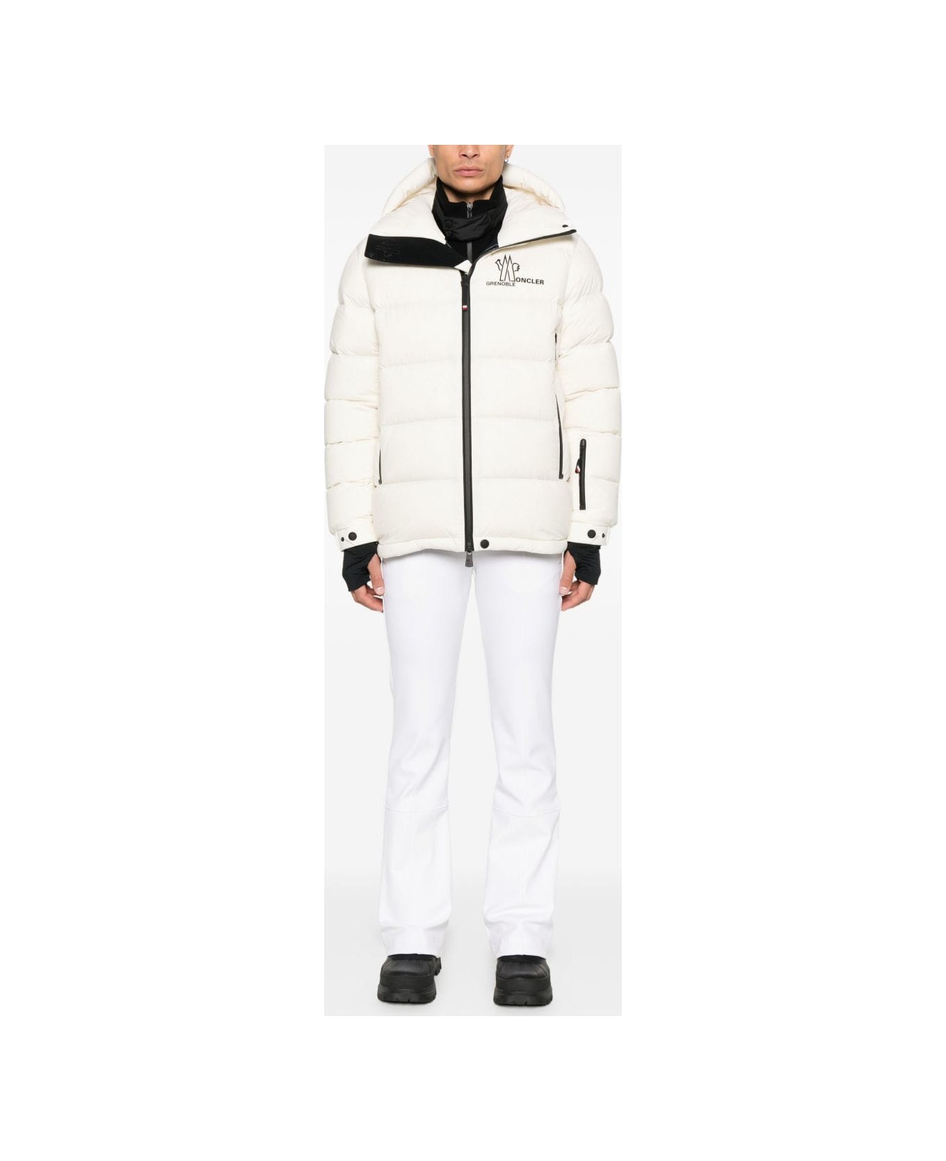 Moncler Grenoble Hooded Zip-fastening Jacket - White
