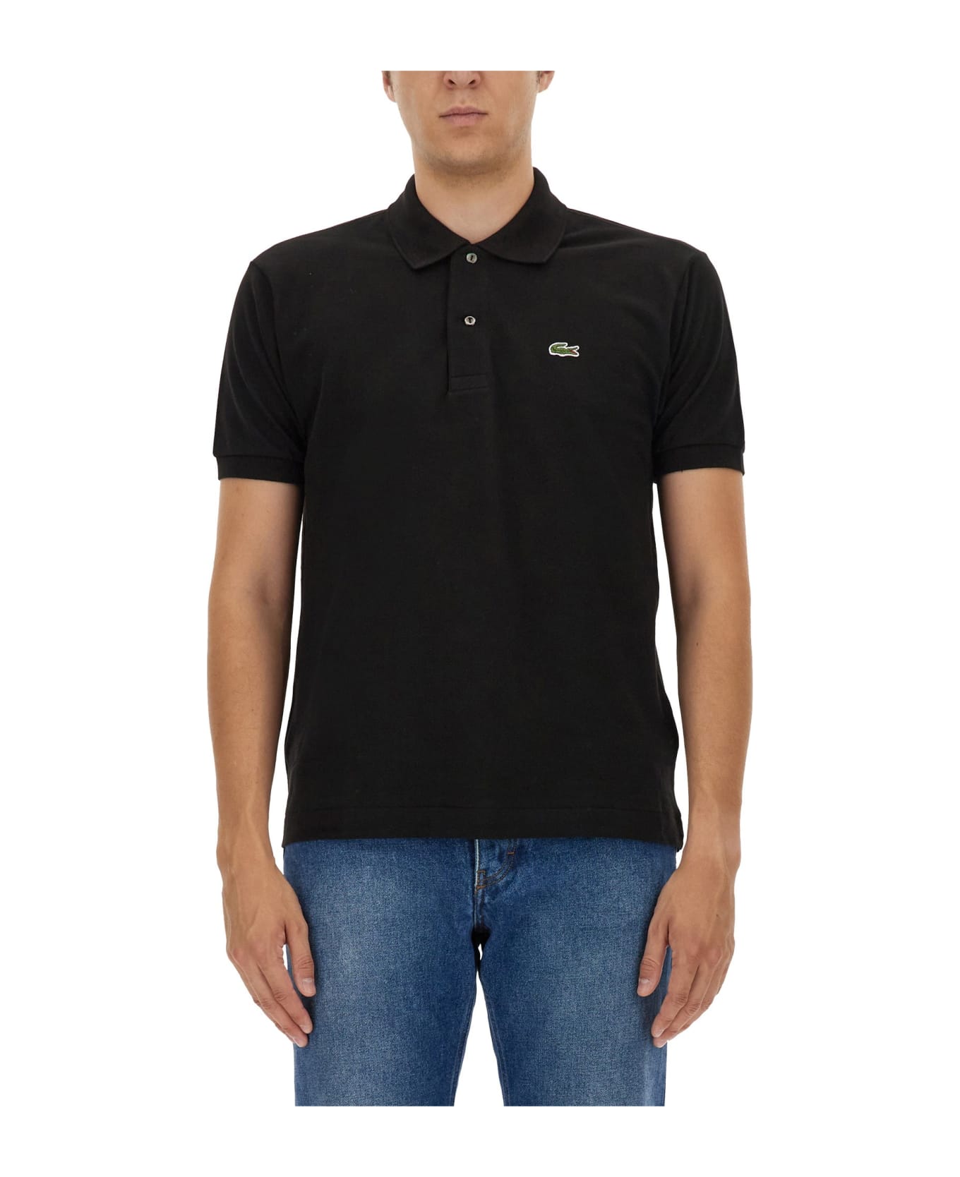 Lacoste Polo With Logo - Black ポロシャツ