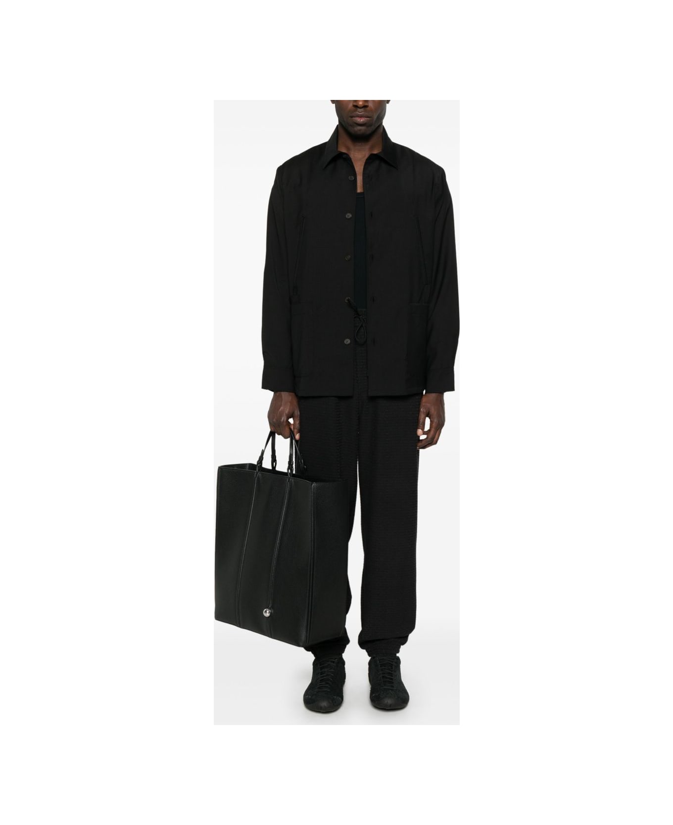 Emporio Armani Allover Logo Sweatpants - Black