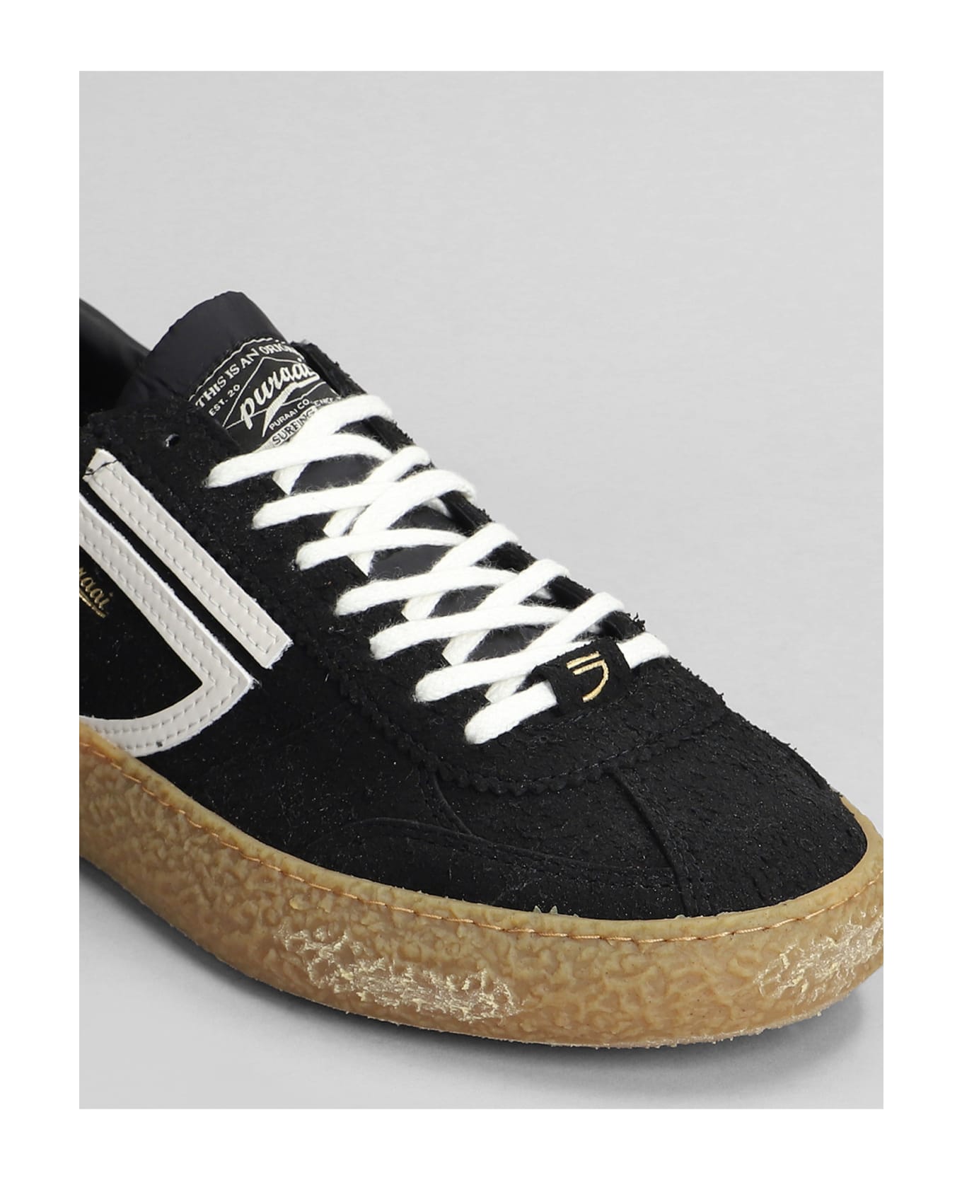 Puraai Sneakers In Black Suede - black