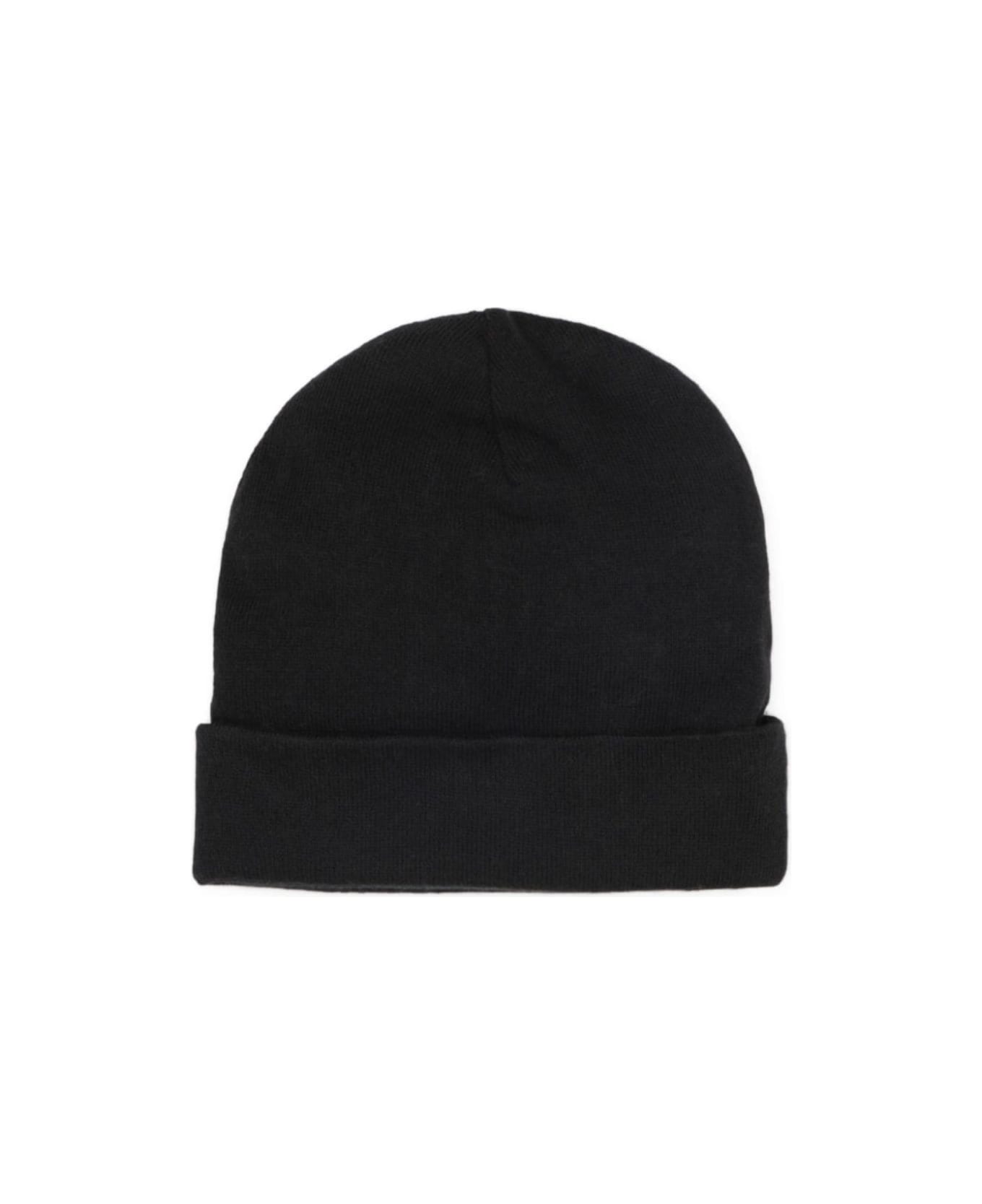 Givenchy Black Beanie With Logo And Stars In Cotton And Cashmere Boy - Black