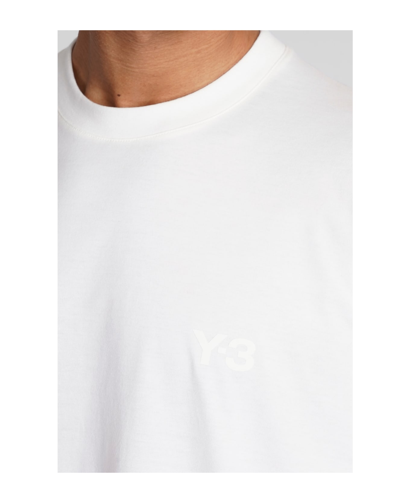 Y-3 T-shirt In White Cotton - white フリース