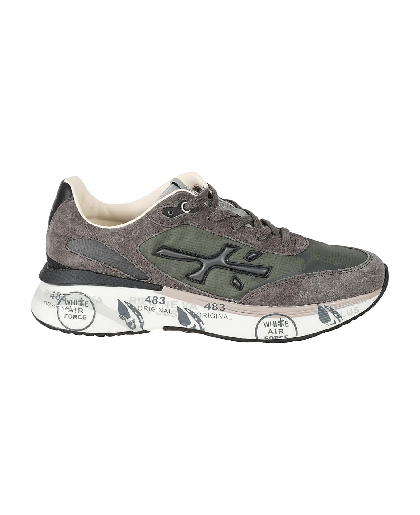Premiata Moerun Sneakers - Dark Grey/military Green