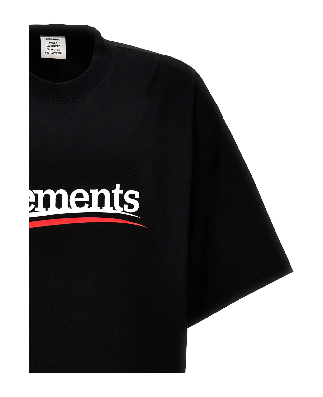 VETEMENTS 'campaign Logo' T-shirt - Black   Tシャツ