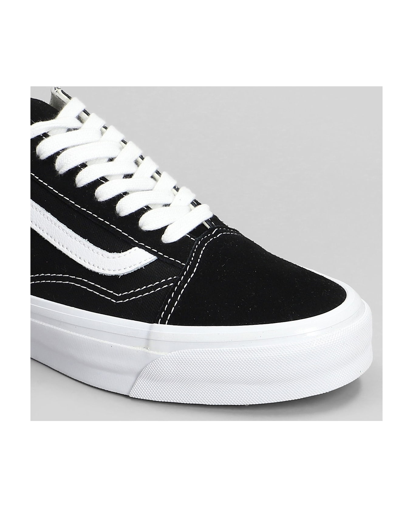 Vans Lx Old Skool Lx Sneakers In Black Suede And Fabric - black
