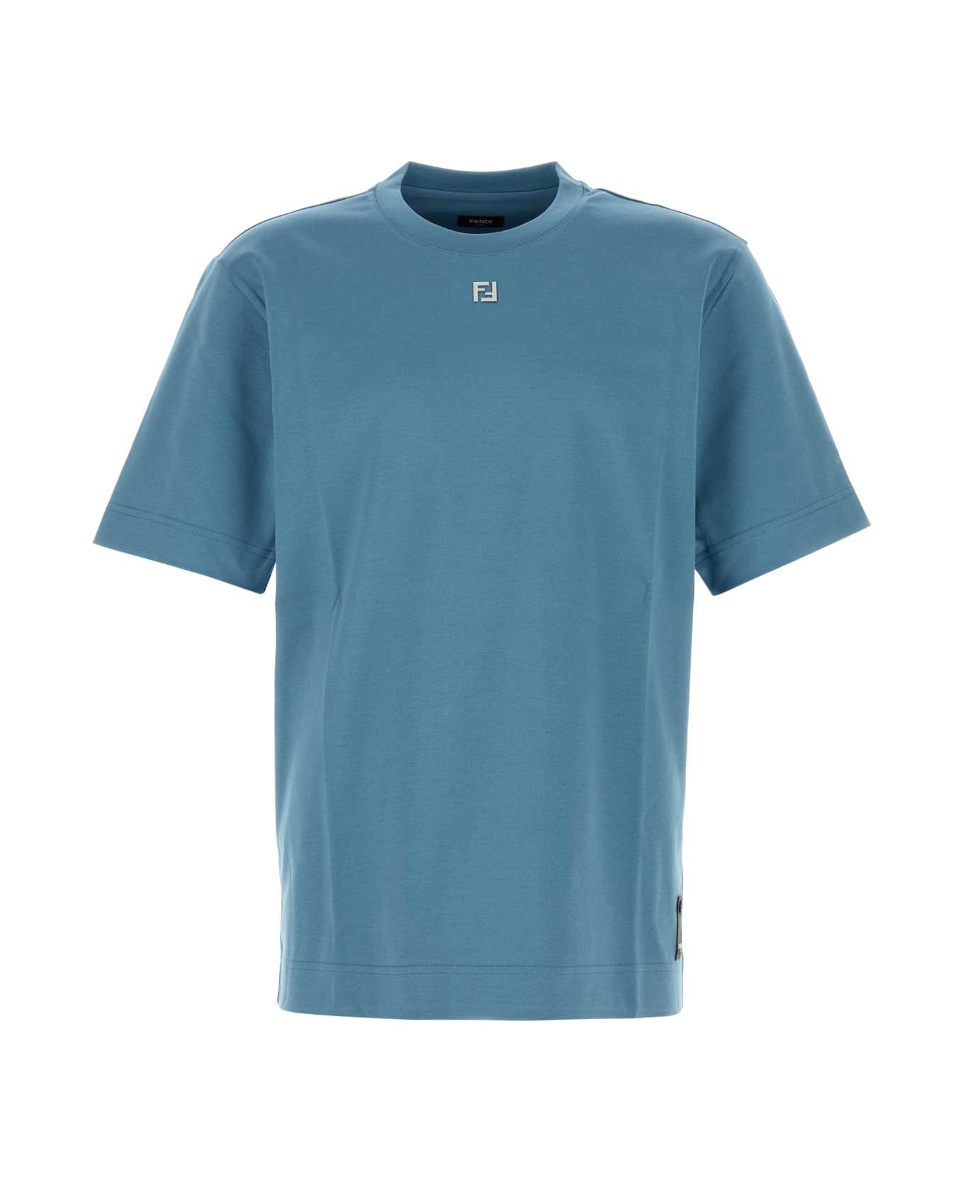 Fendi Air Force Blue Cotton T-shirt | italist