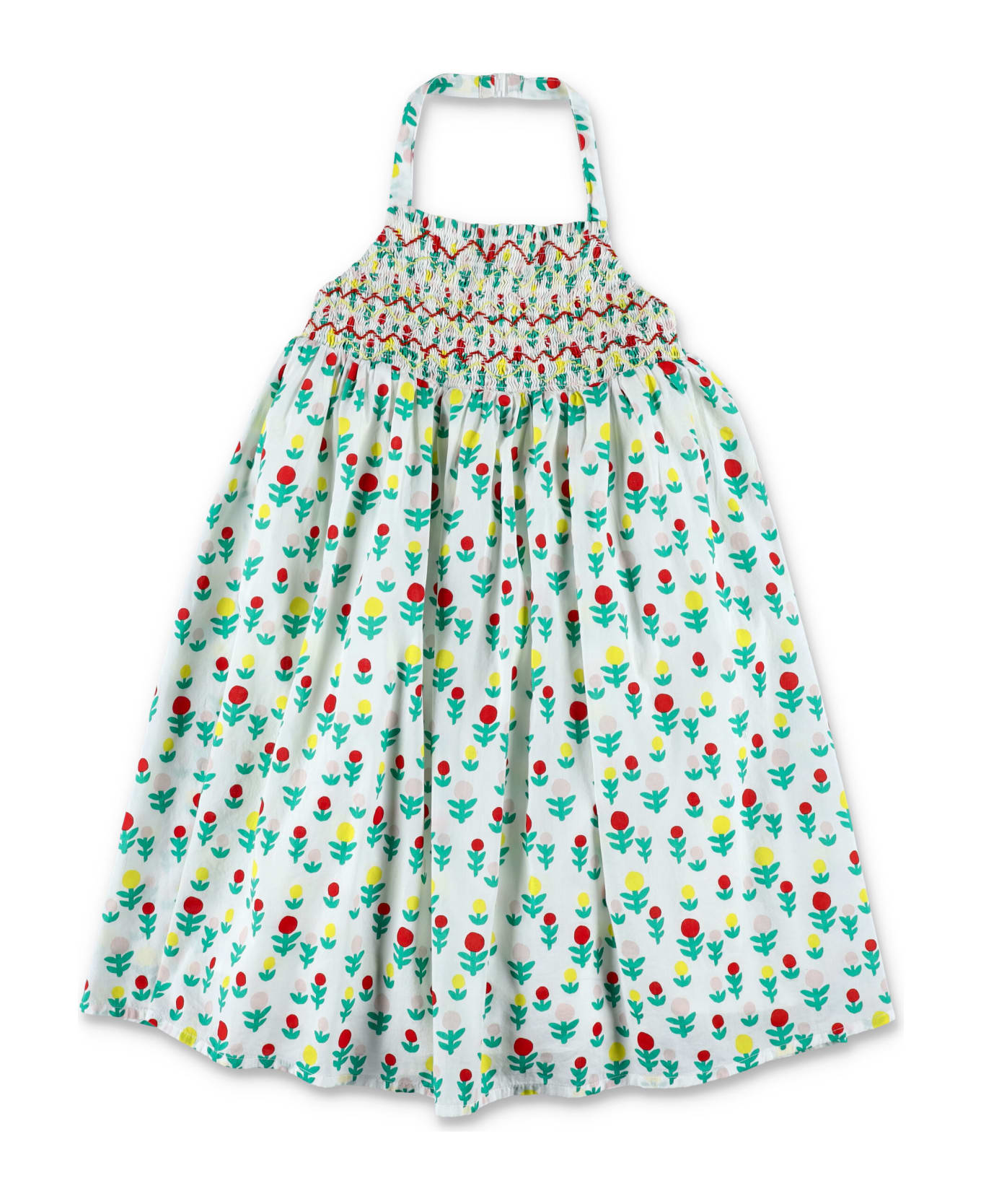 Stella McCartney Kids Floral Halterneck Dress - IVORY/COLOURFUL
