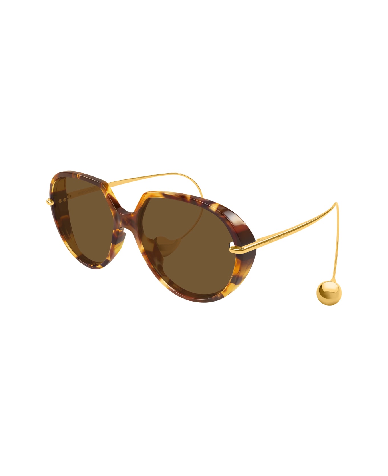 Bottega Veneta Eyewear Bottega Veneta Bv1436s Linea Unapologetic 002 Havana Gold Brown Sunglasses - Havana