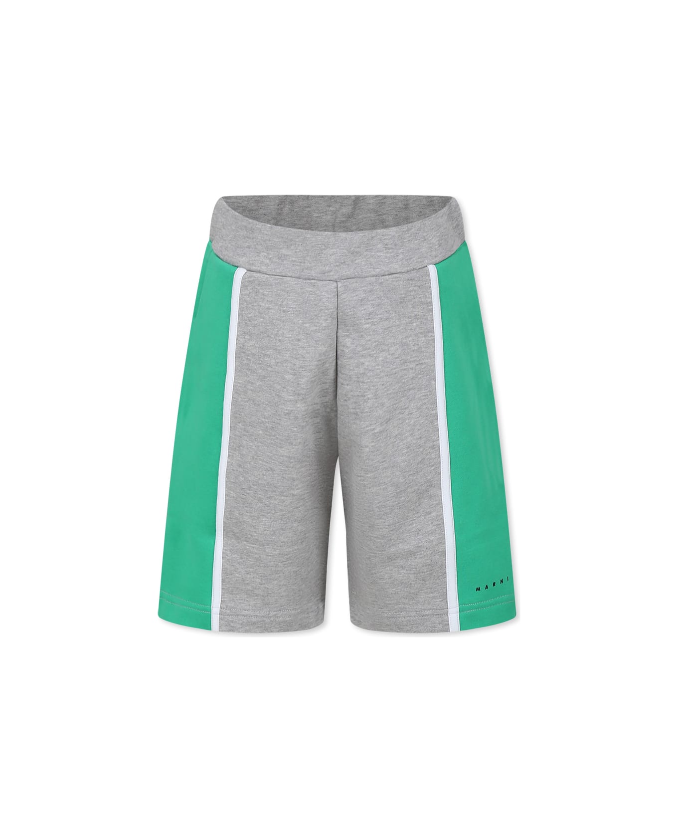 Marni Grey Shorts For Boy With Logo - Grey