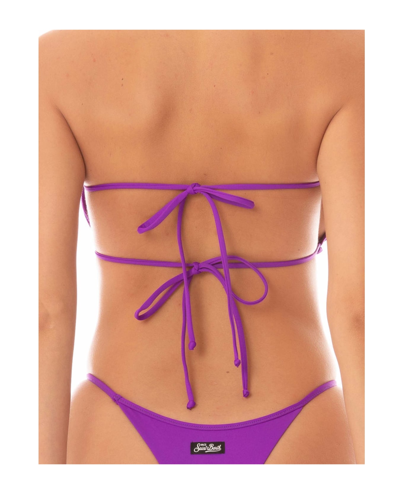 MC2 Saint Barth Woman Purple Bandeau Top Swimsuit - PURPLE