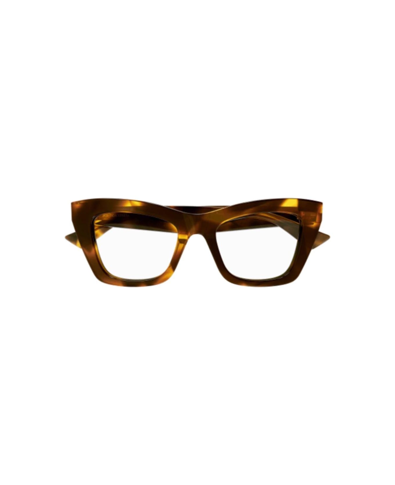 Bottega Veneta Eyewear Cat-eye Frame Glasses - 005 havana havana transpa