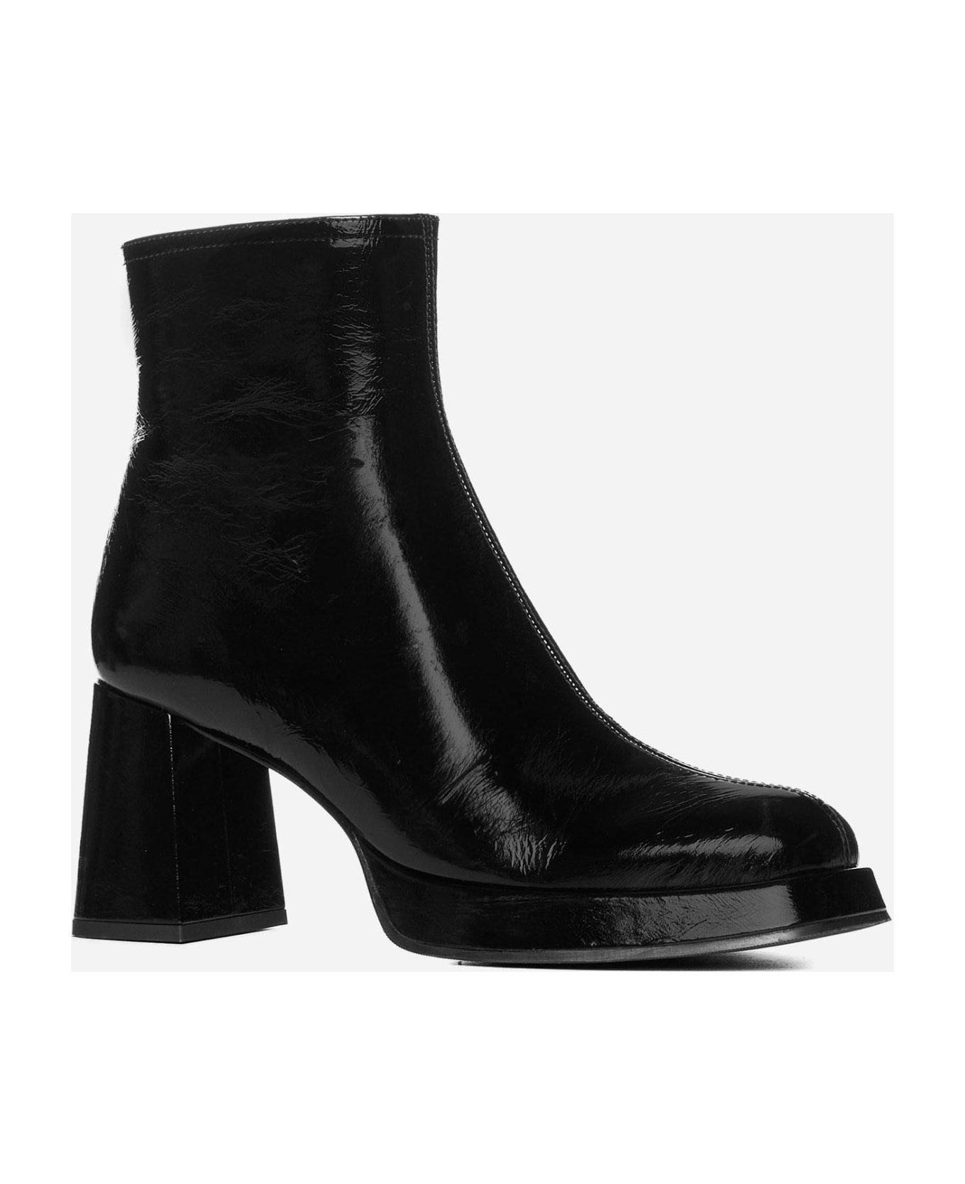 Chie Mihara Katrin Patent Leather Ankle Boots - Negro ブーツ