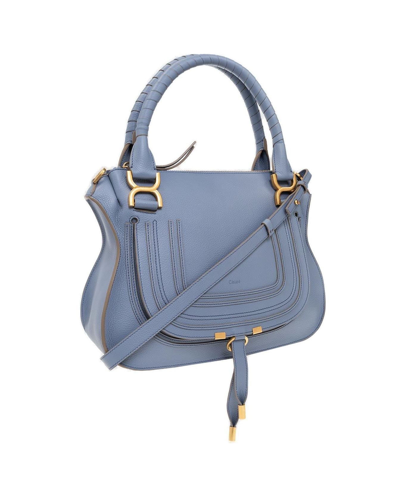 Chloé Marcie Foldover Tote Bag - AZZURRO