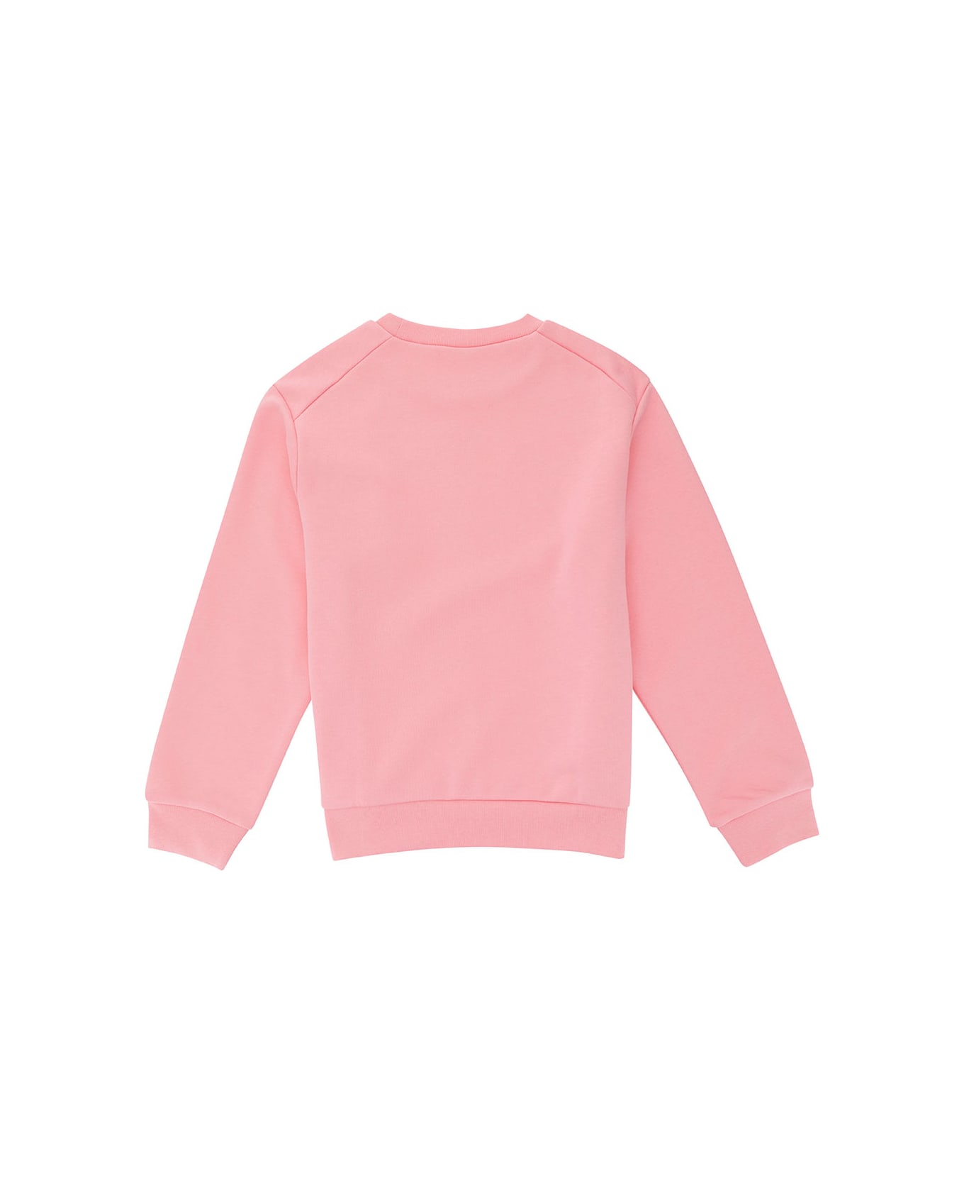 Marni Pink Crewneck Sweatshirt With Contrasting Logo Print In Cotton Boy - Pink ニットウェア＆スウェットシャツ