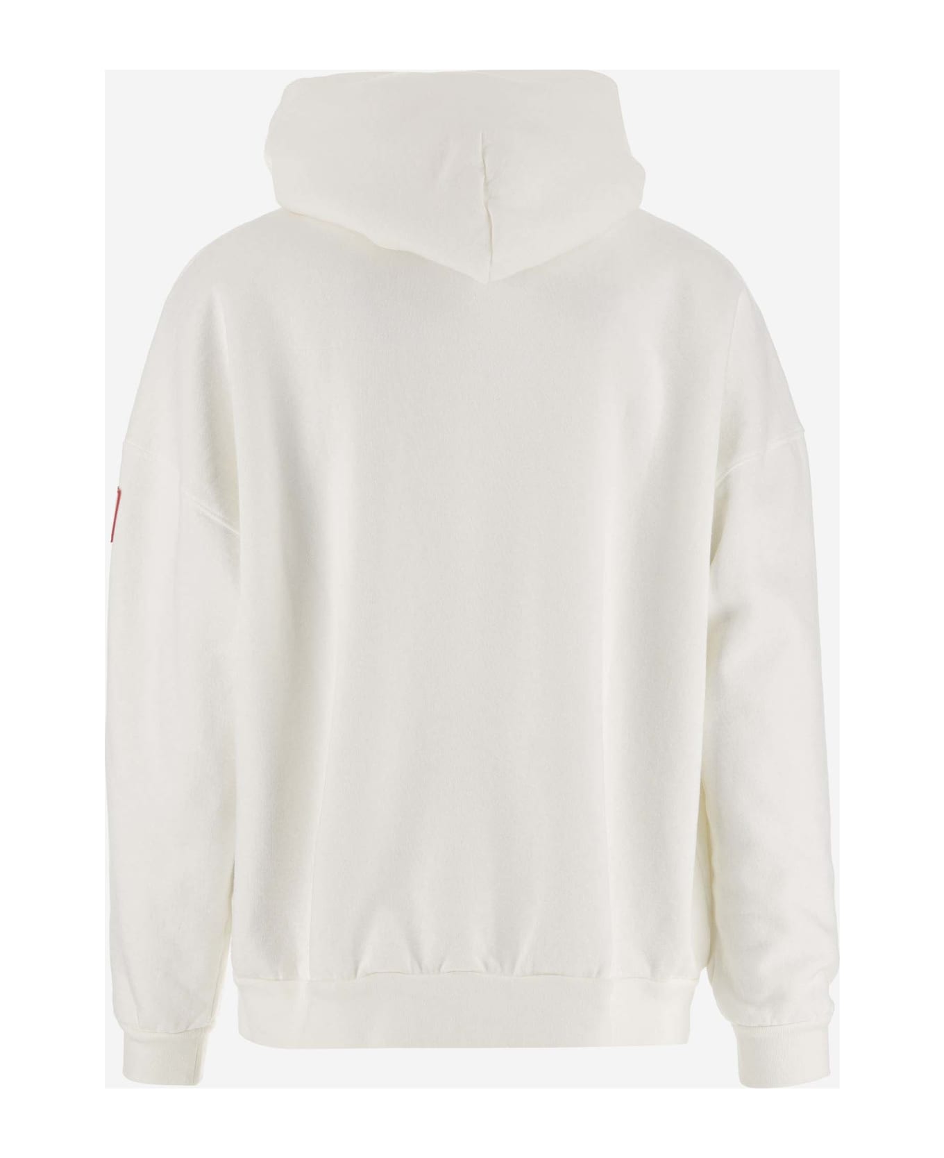 Palm Angels Cotton Sweatshirt With Logo - White フリース