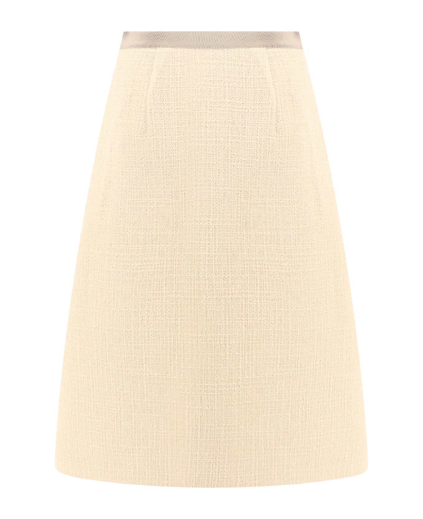 Valentino Virgin Wool Blazer With Silk Lining - Beige