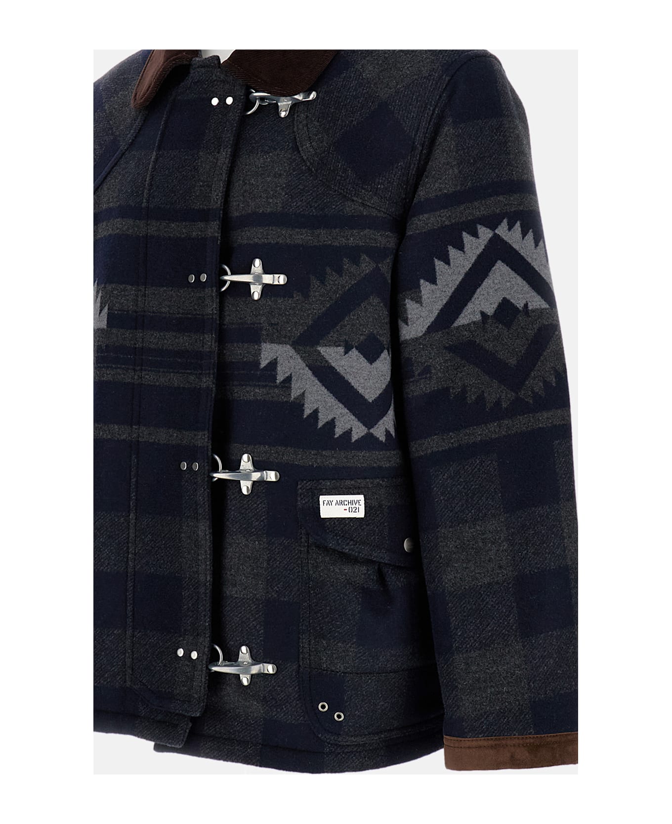 Fay Archived Jacket With 4 Hooks - Blue