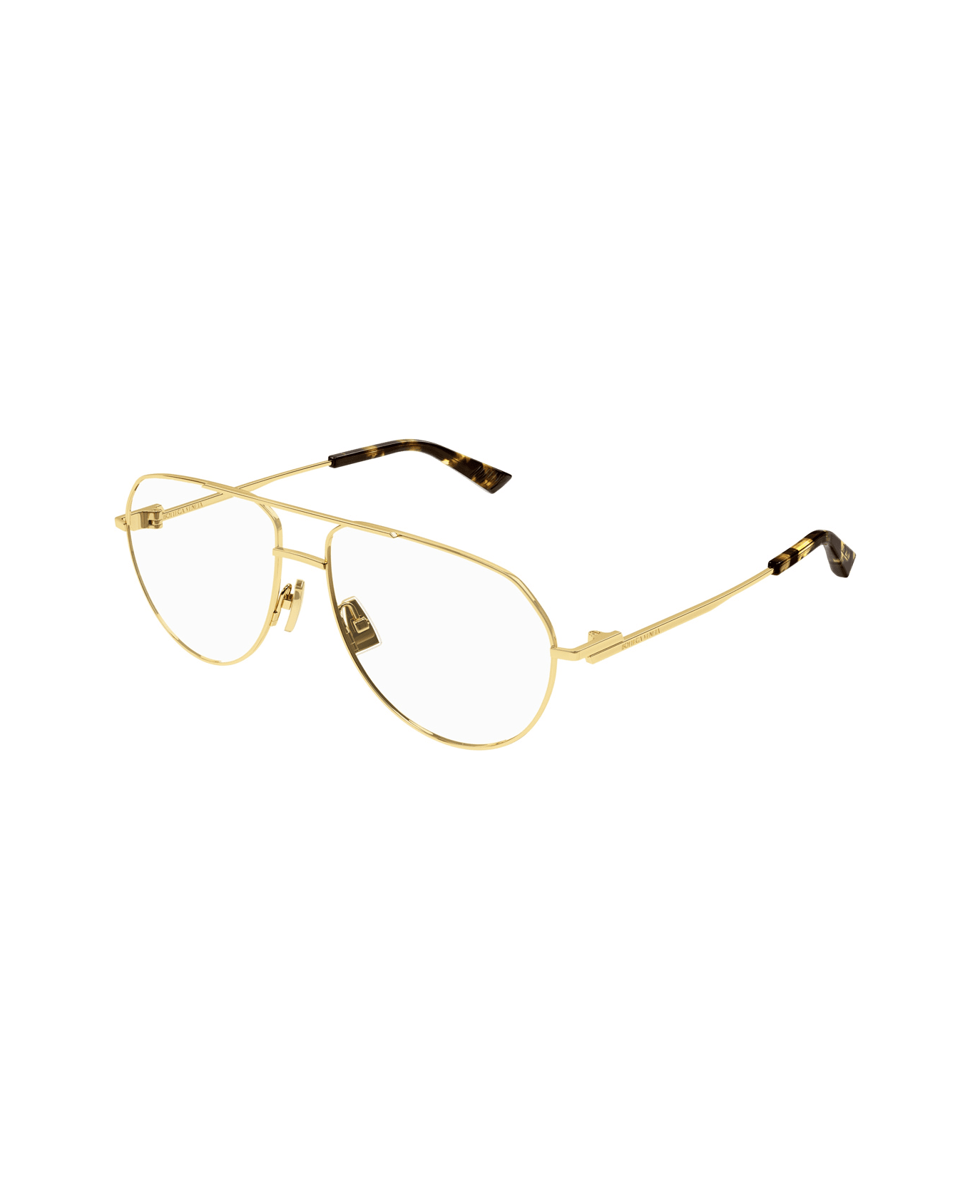 Bottega Veneta Eyewear Bottega Veneta Bv1302o Linea Minimalist 01 Gold Transparent Glasses - Oro