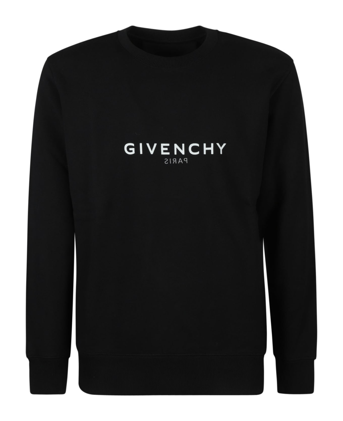 Givenchy Center Logo Ribbed Sweatshirt - Black