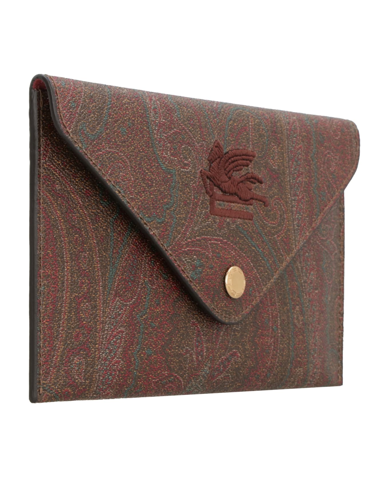 Etro Paisley Print Pouch - brown