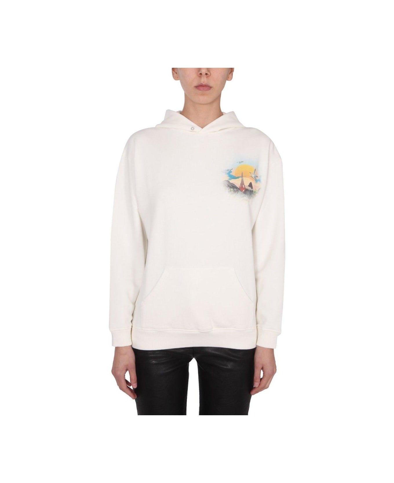 Givenchy Island Graphic Printed Hoodie - IVORY