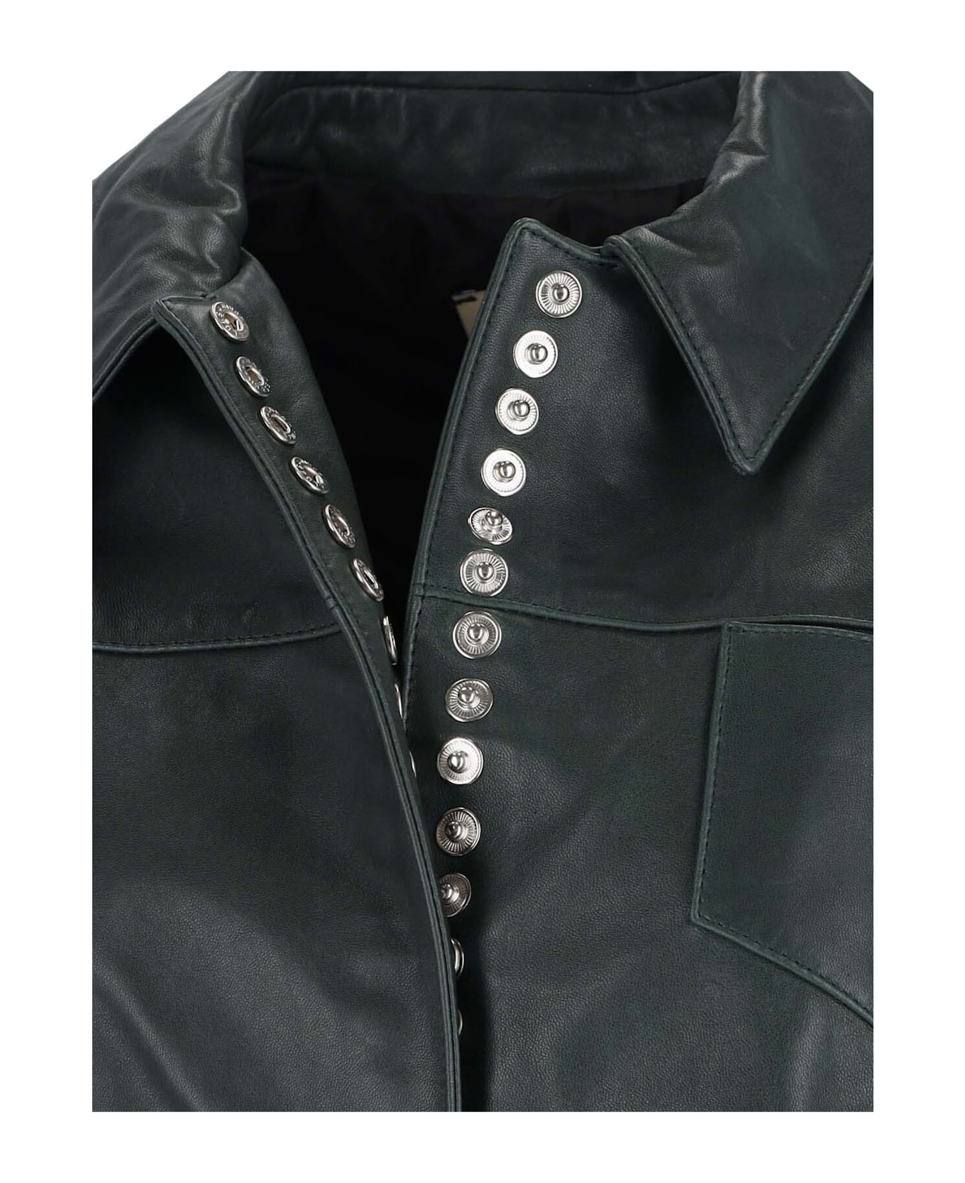 Paloma Wool 
octavia
 Lamb Leather Jacket - Green