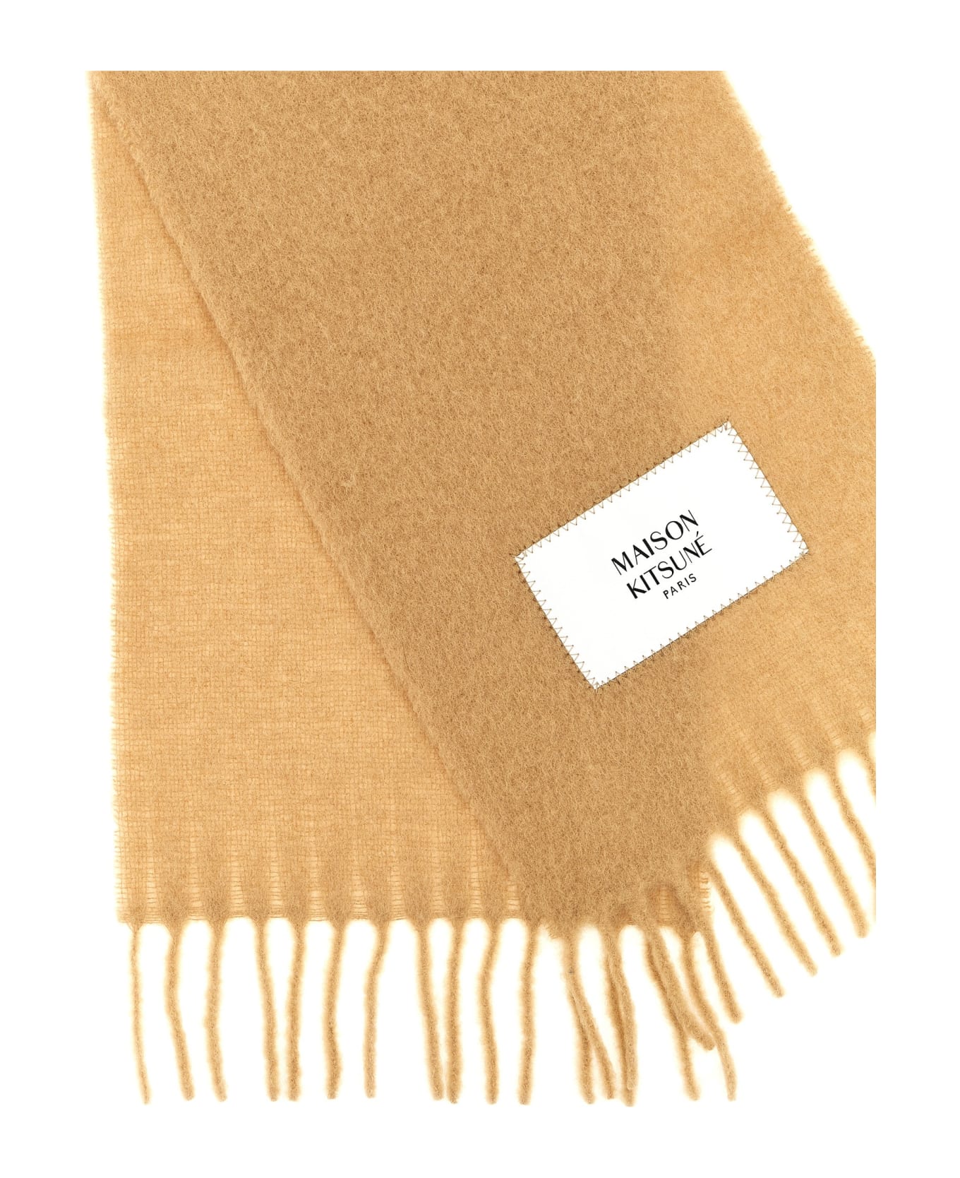 Maison Kitsuné Logo Label Scarf - P242 CHAMOMILE