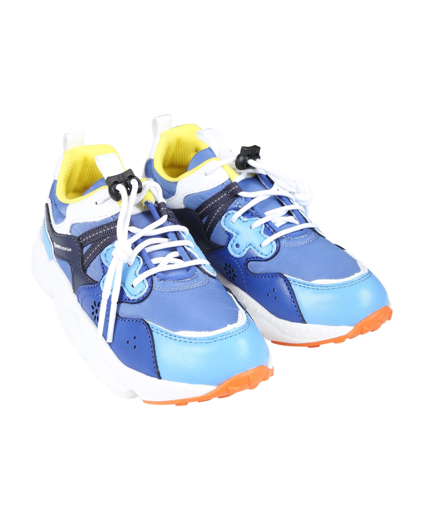 Flower Mountain Light Blue Low Yamano Sneakers For Boy - Light Blue